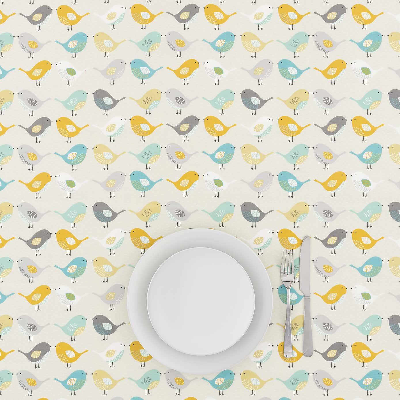 Ochre Scandi Birds PVC