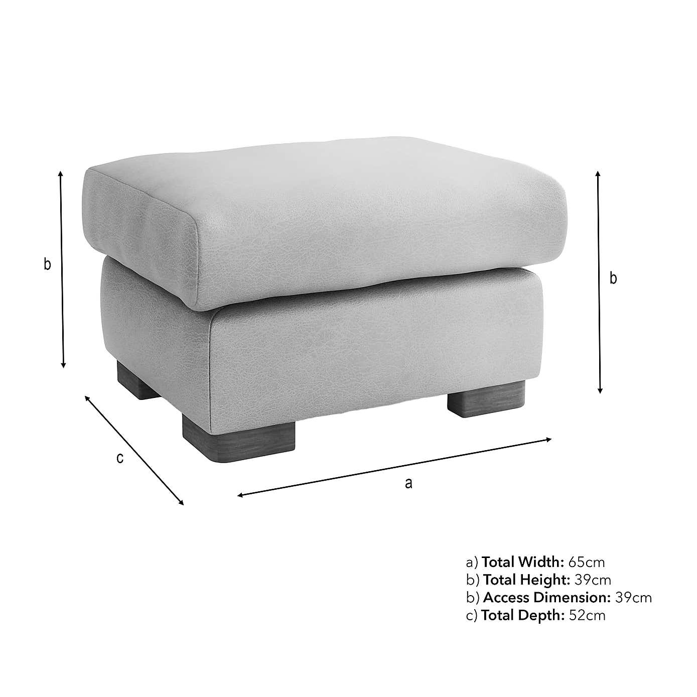Carson Faux Leather Footstool