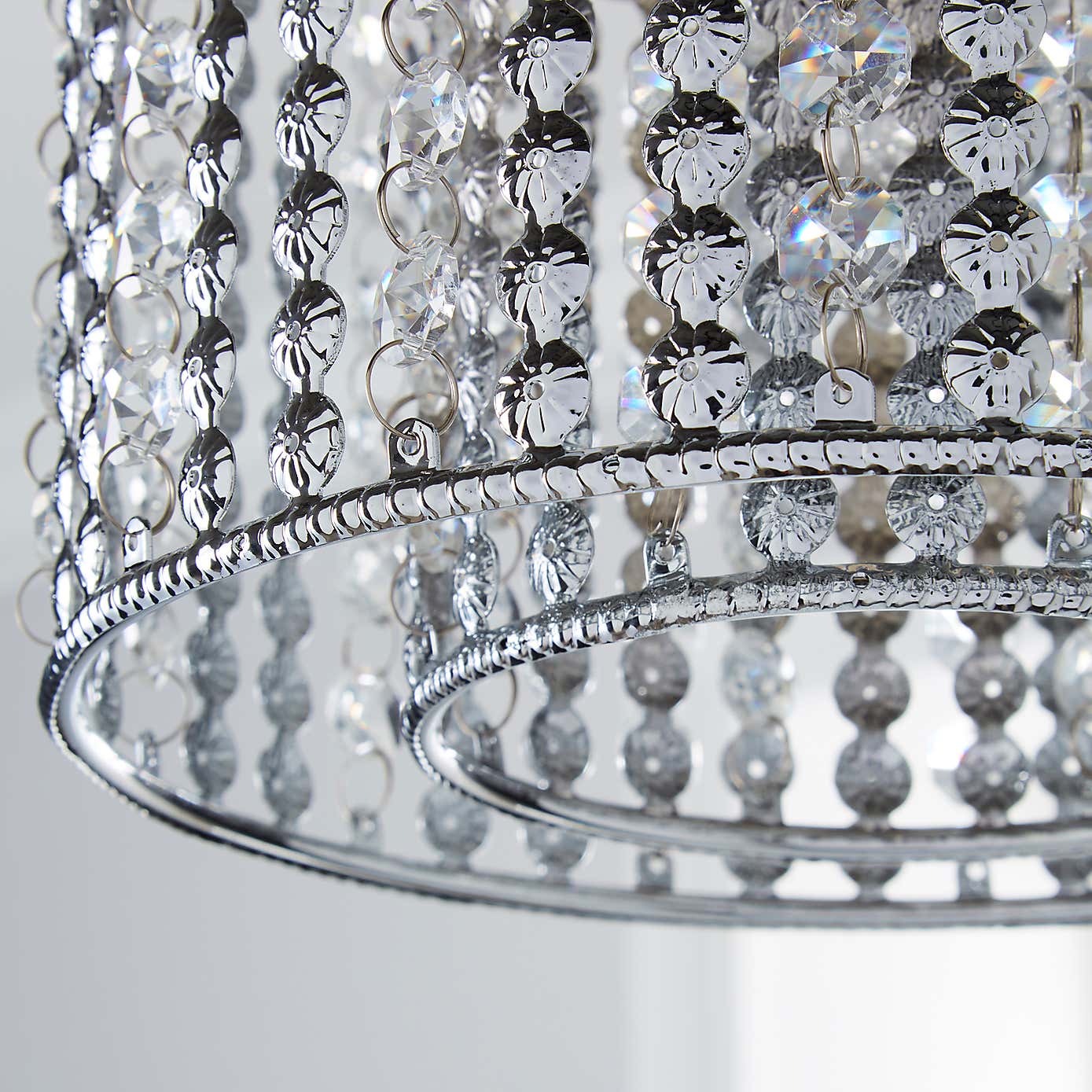 Monica Chrome Easy Fit Pendant Shade