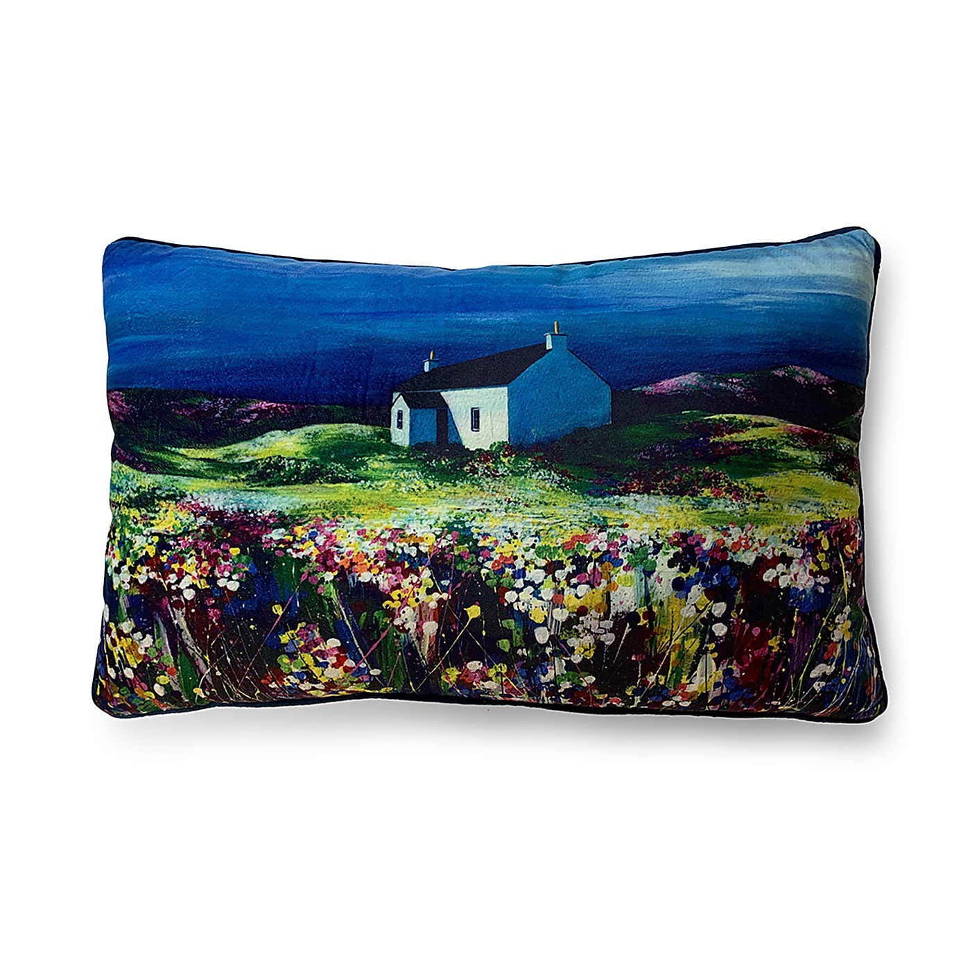 Avril Thomson Smith Summer Shades Velvet Rectangle Cushion