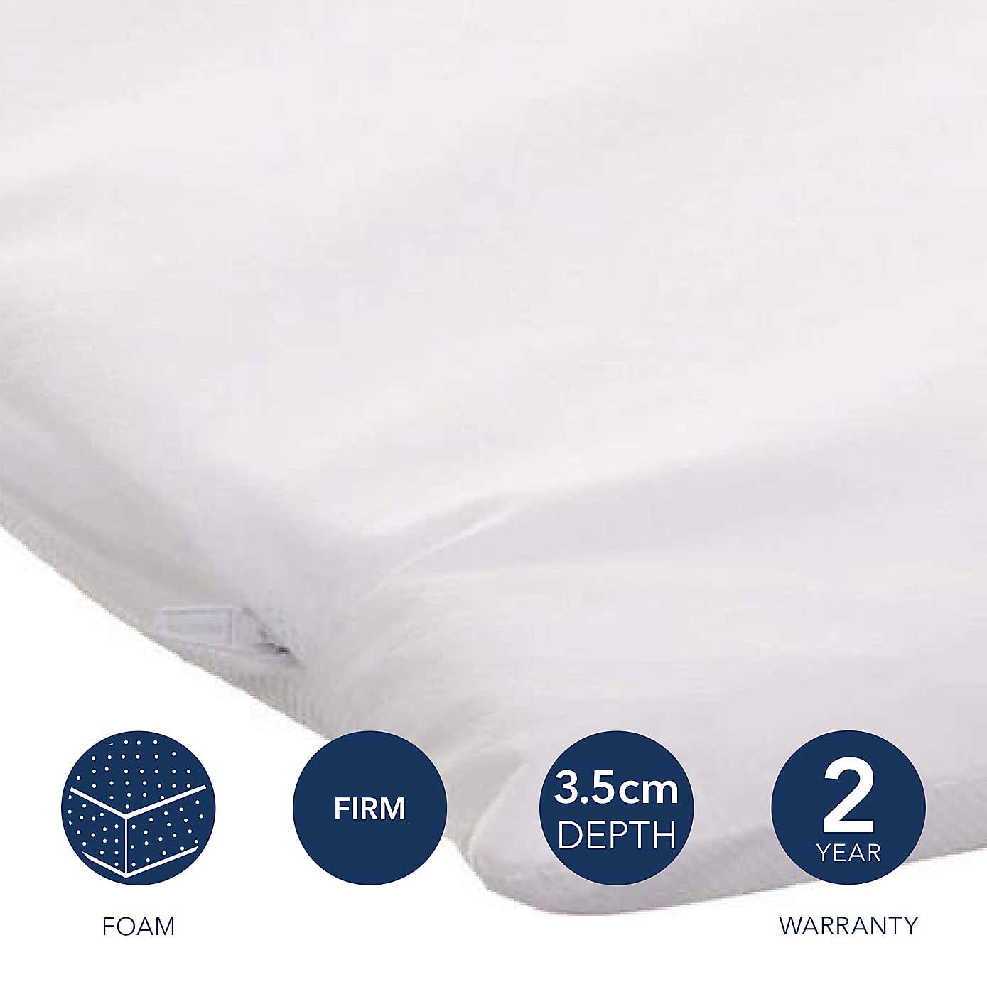 Obaby Foam Crib Mattress, 85 x 43cm