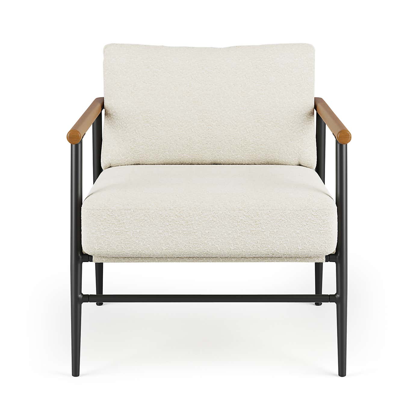 Arbour Industrial Boucle Metal Arm Accent Chair