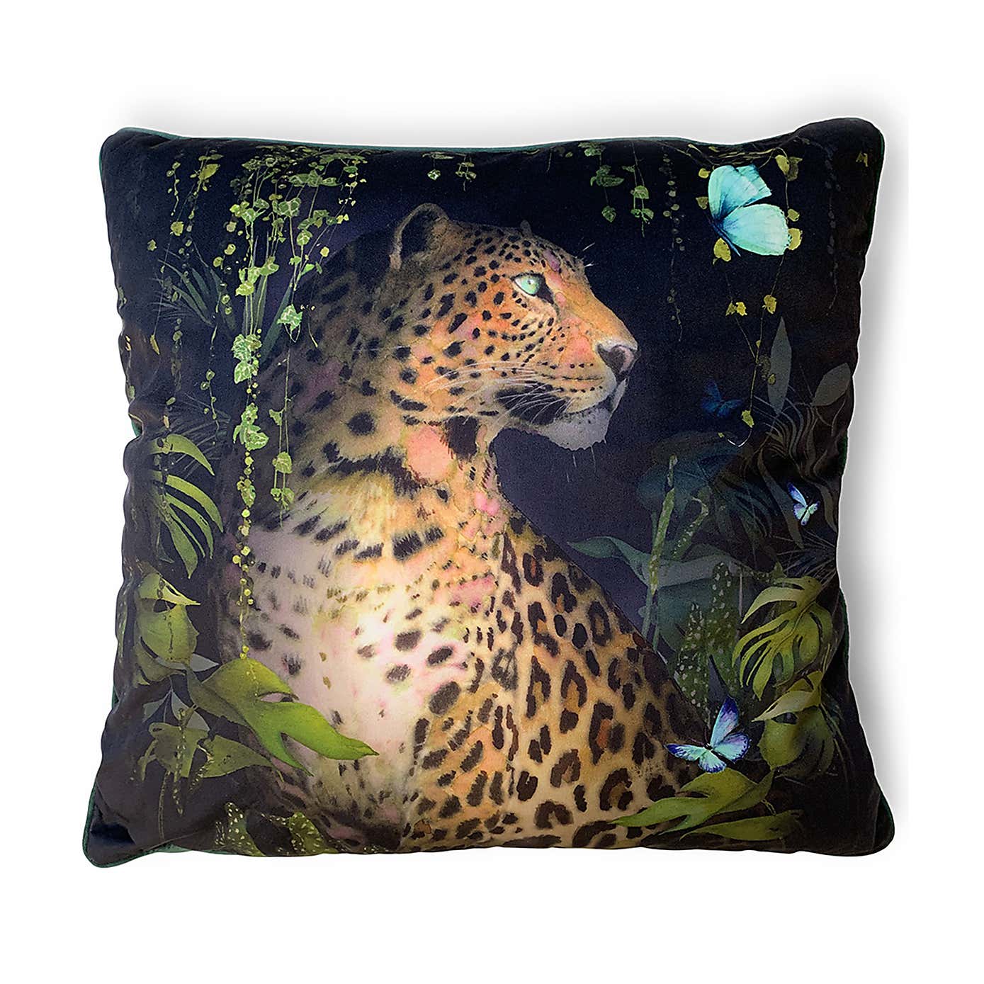 Summer Thornton Leopard Velvet Square Cushion