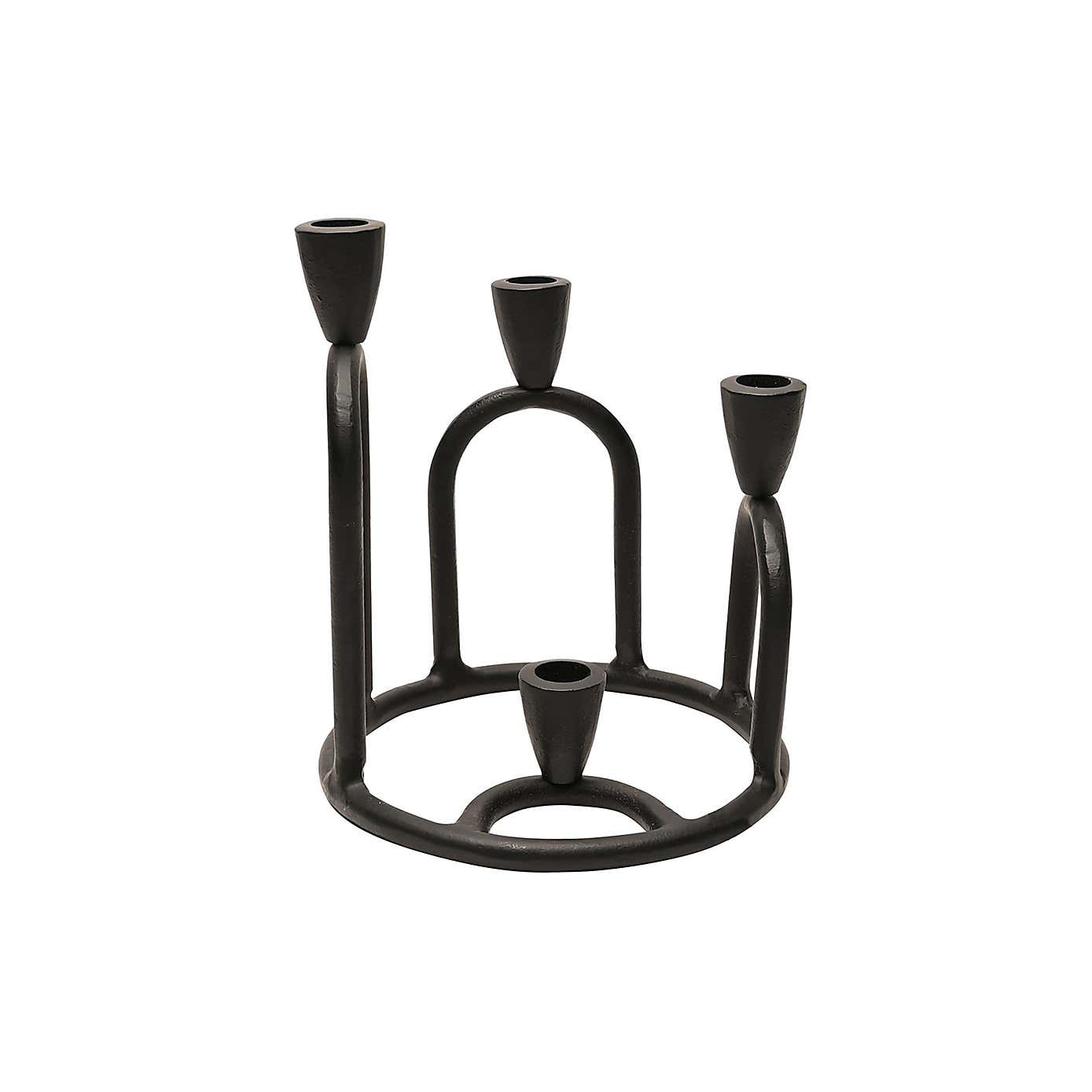Hestia Aluminium Candlestick Holder for 4 Candles