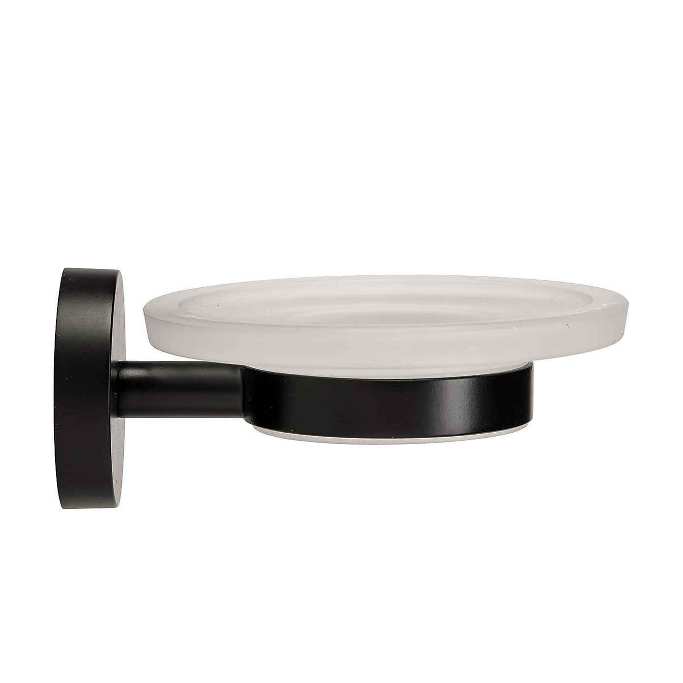 Epsom Flexi-FixTM Matt Black Soap Dish & Holder