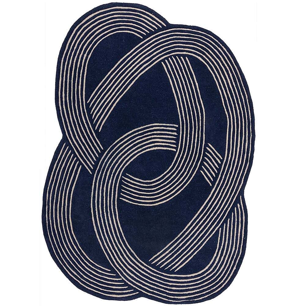 Link Loop Wool Oval Rug