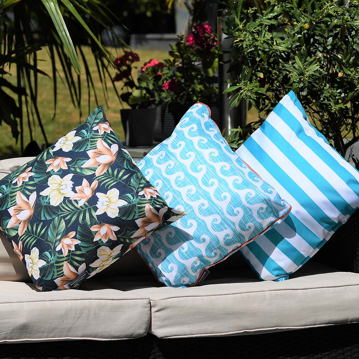 Coast Blue Water Resistant Outdoor Cushion