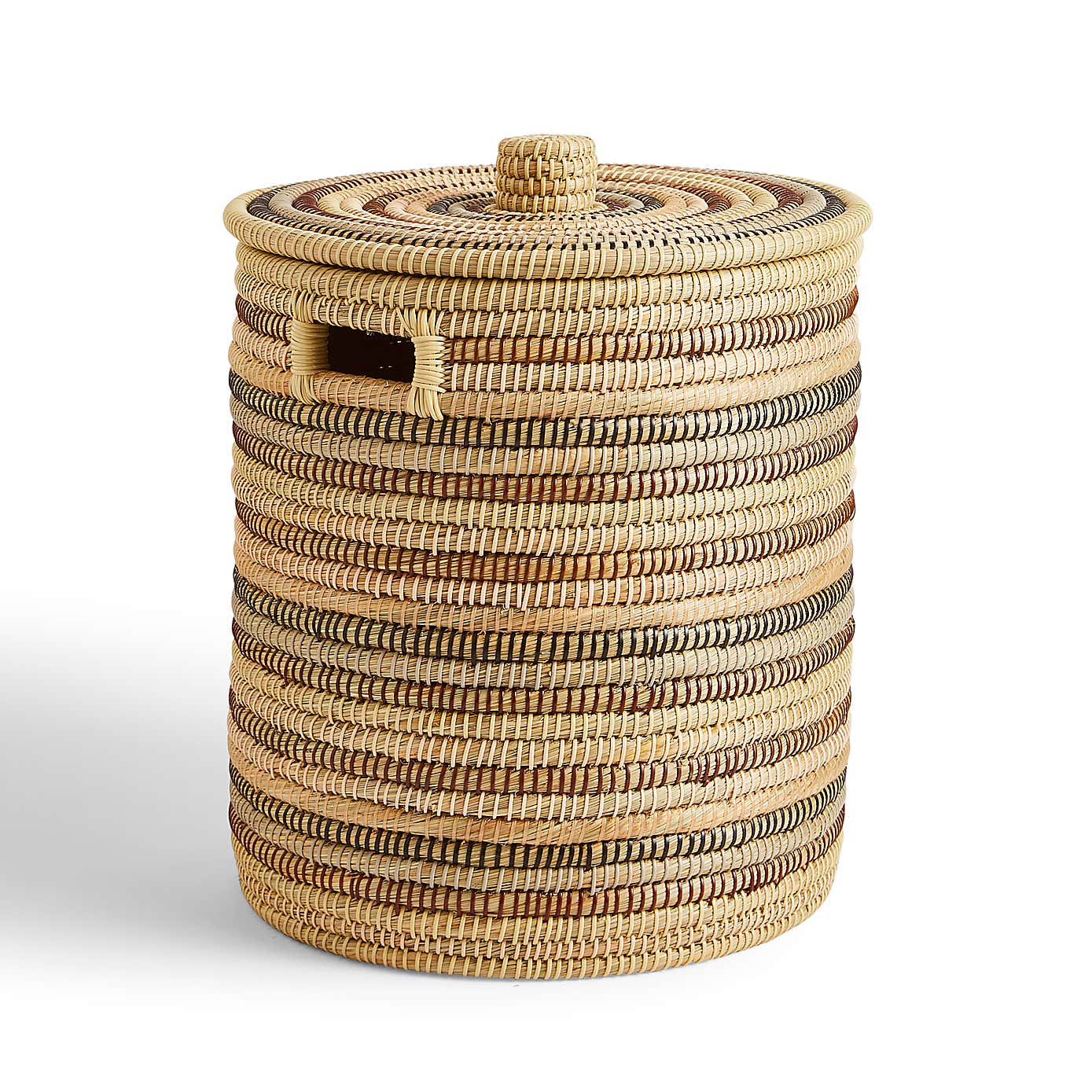 Rainbow Seagrass Laundry Basket with Lid