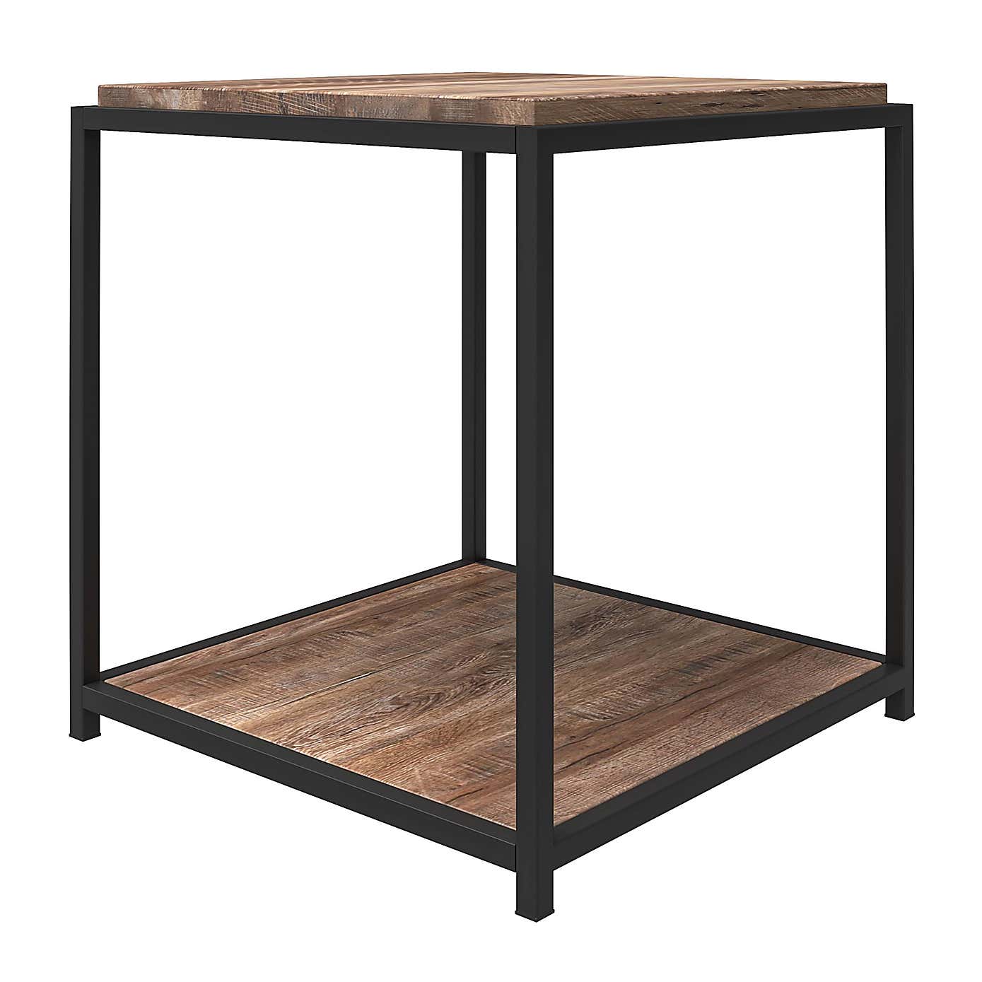 Quincy End Table, Weathered Oak