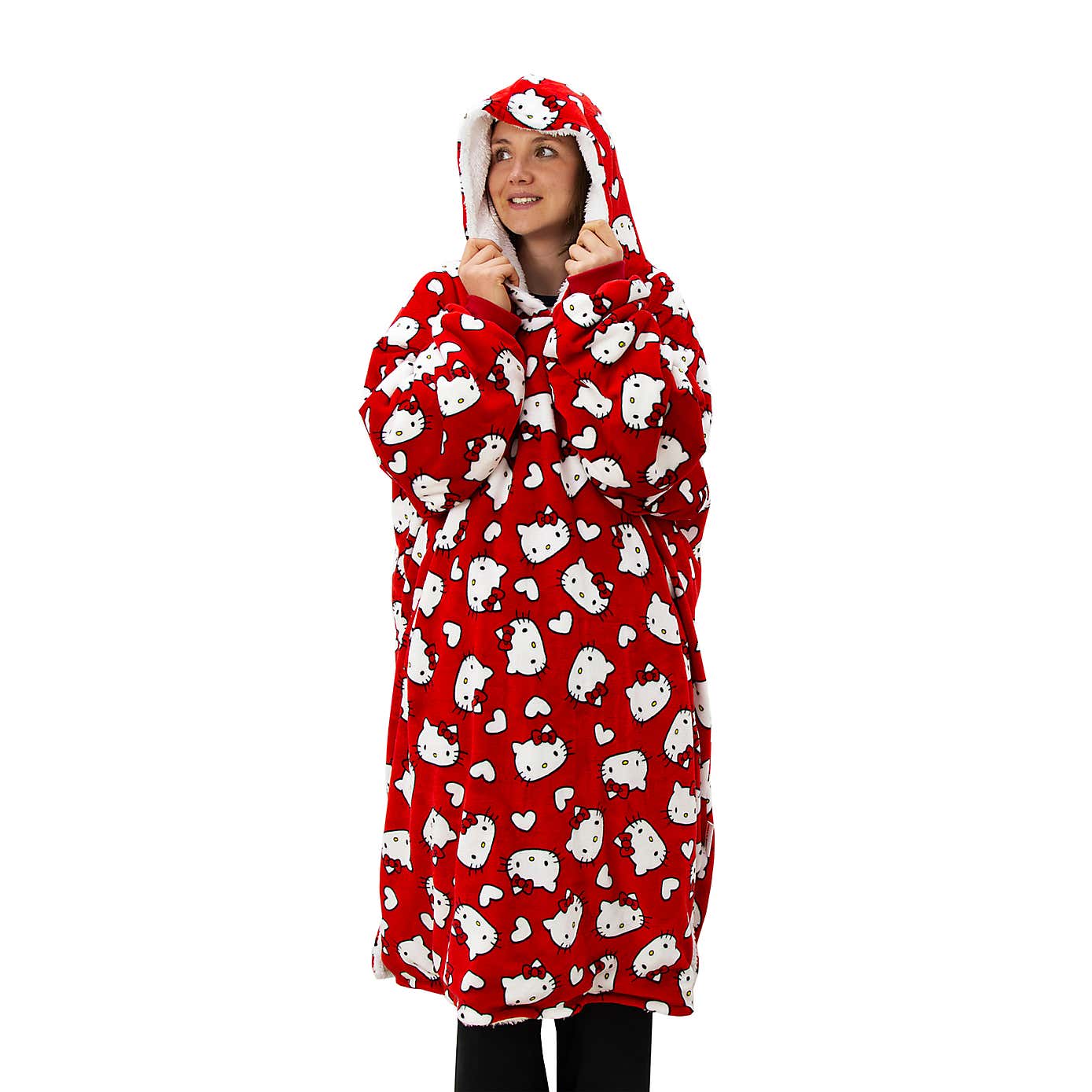 Hello Kitty Love Hearts Hugzee Blanket Hoodie