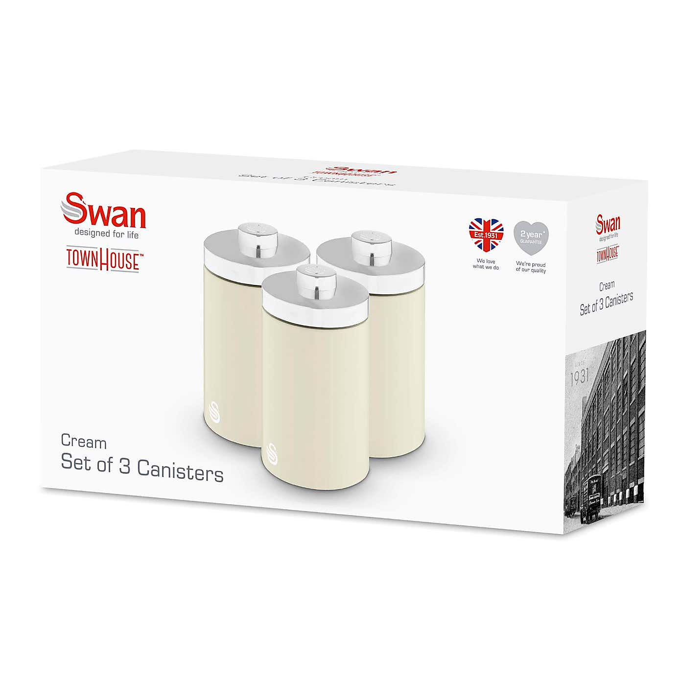 Swan Townhouse Set of 3 Canisters