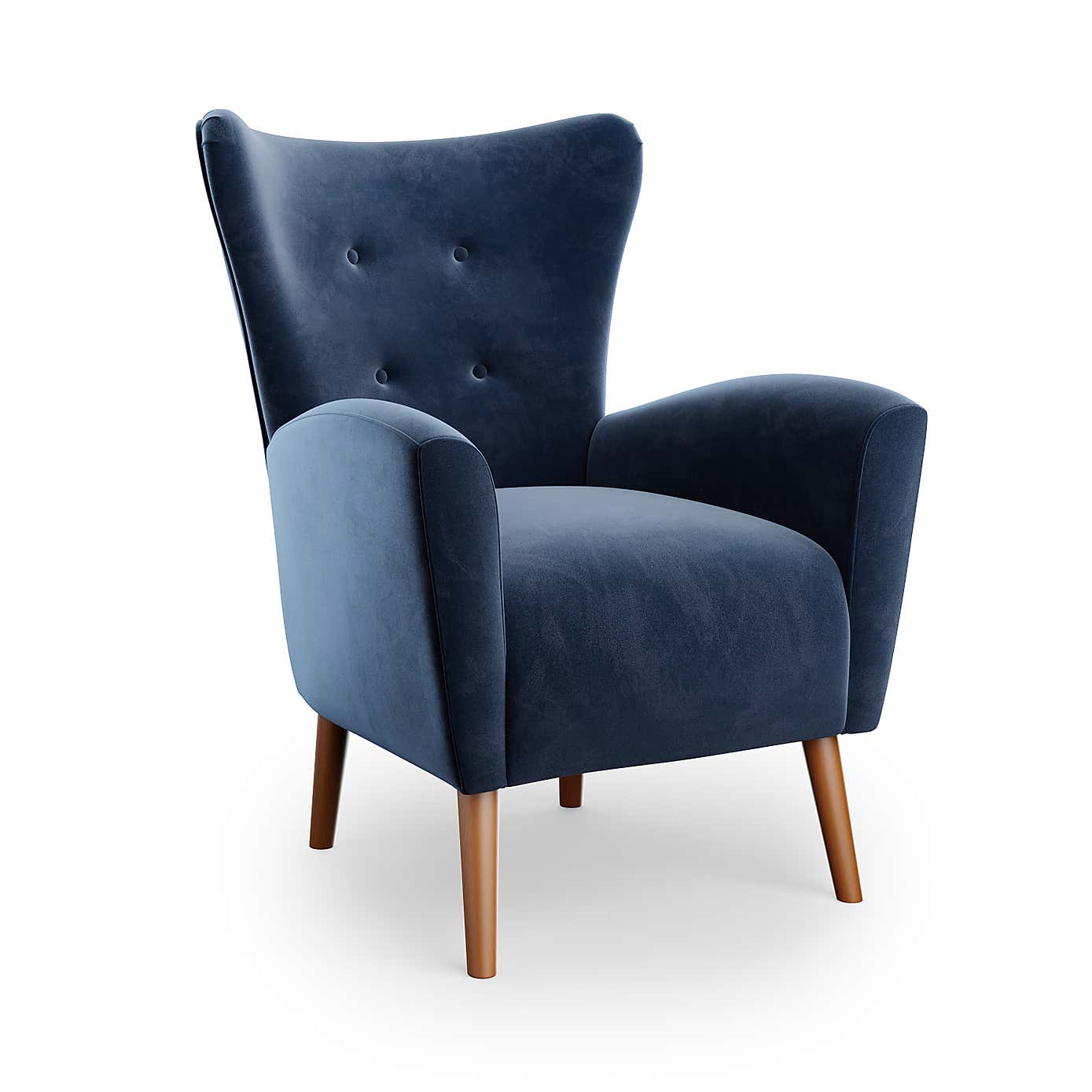 Sven Velvet Modern Wing Chair