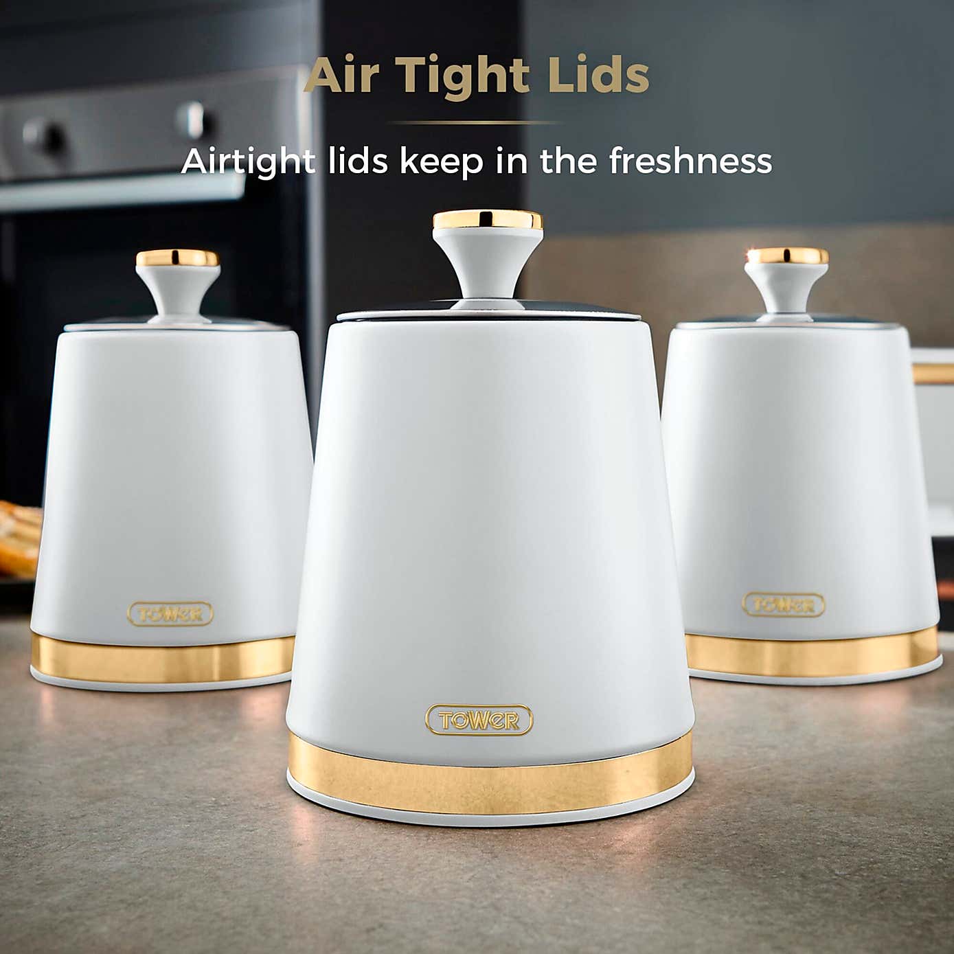 Tower Set of 3 Cavaletto Canisters