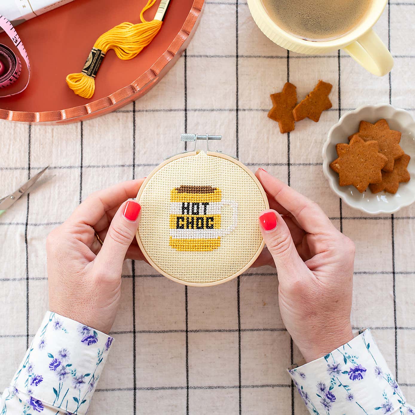 Cotton Clara Hot Chocolate Cross Stitch Kit