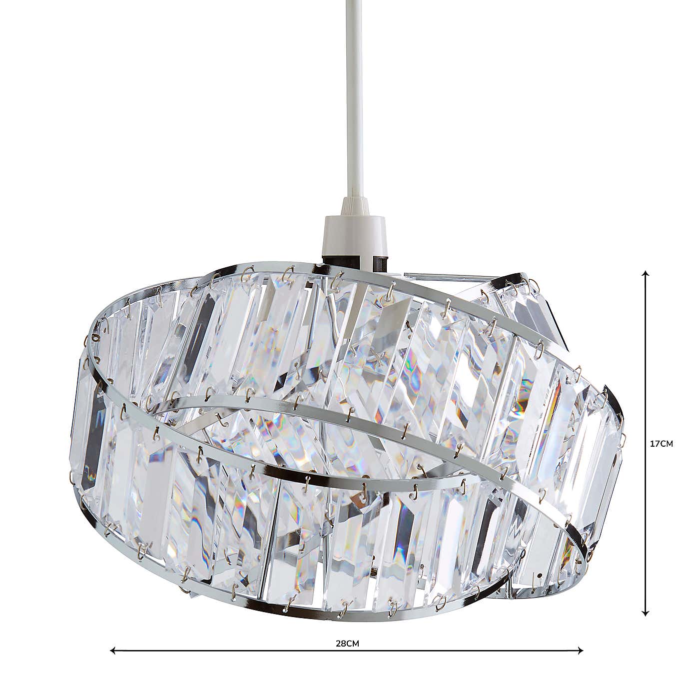 Lilia Acrylic Clear Easy Fit Pendant Shade