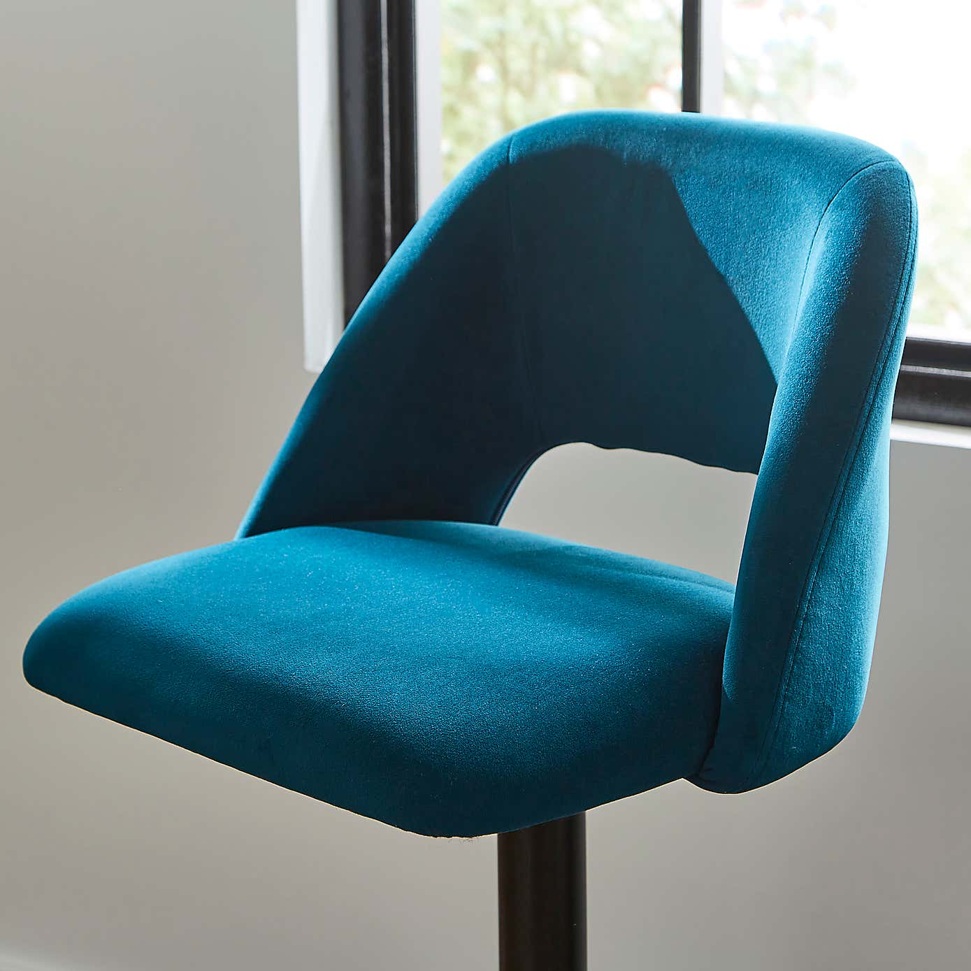 Jonas Adjustable Height Bar Stool, Velvet