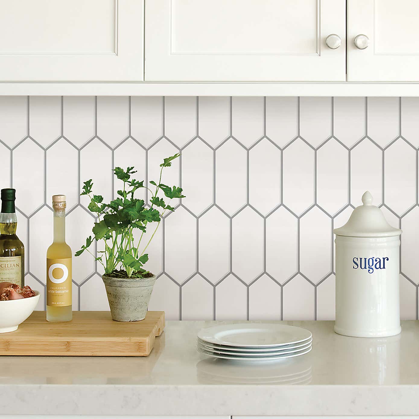 InHome Self Adhesive Backsplash White Tiles