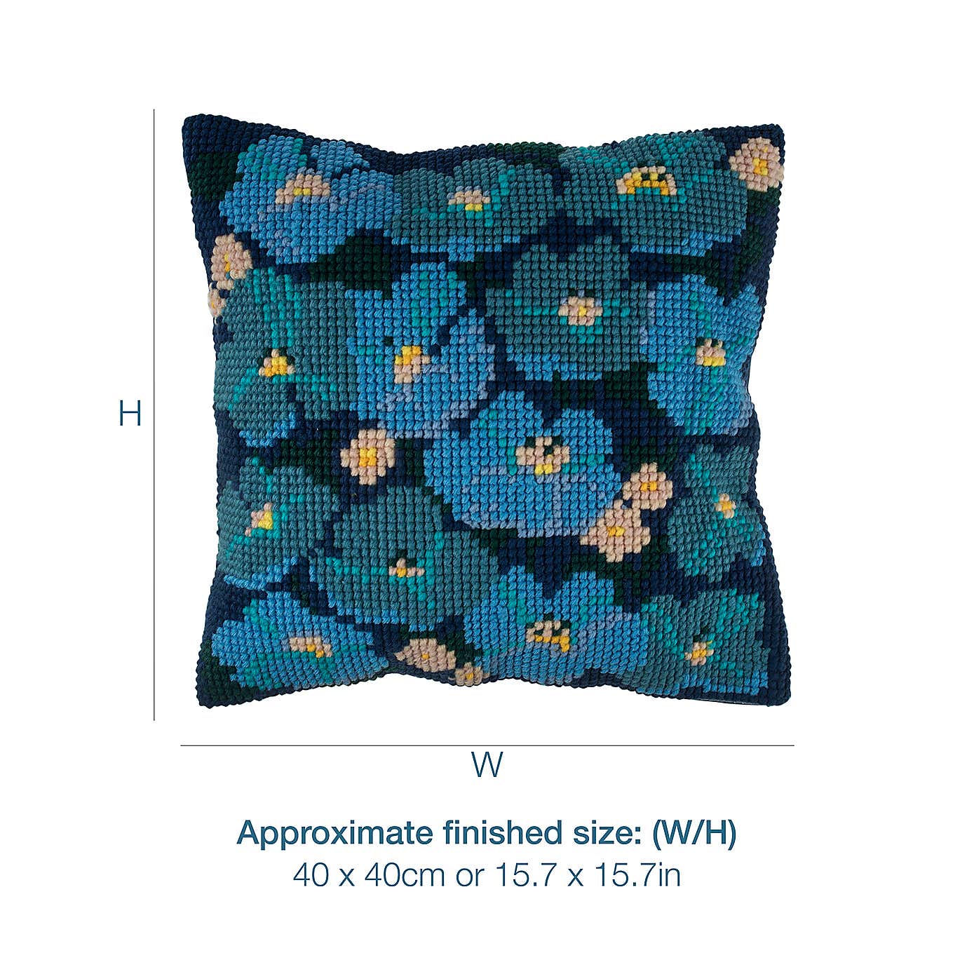 Cross Stitch Kit Cushion Modern Floral