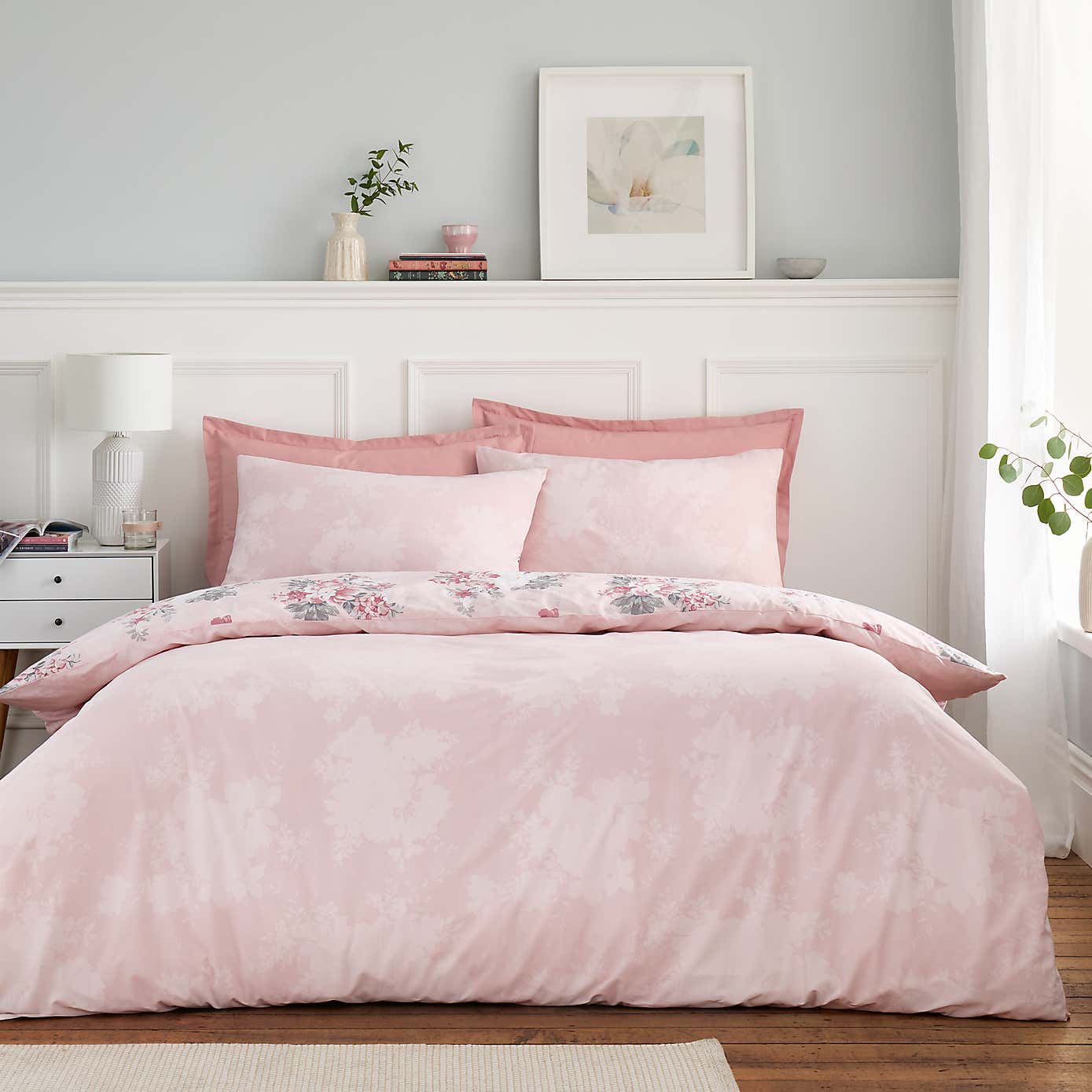 Darla Floral Sage Duvet Cover and Pillowcase Set