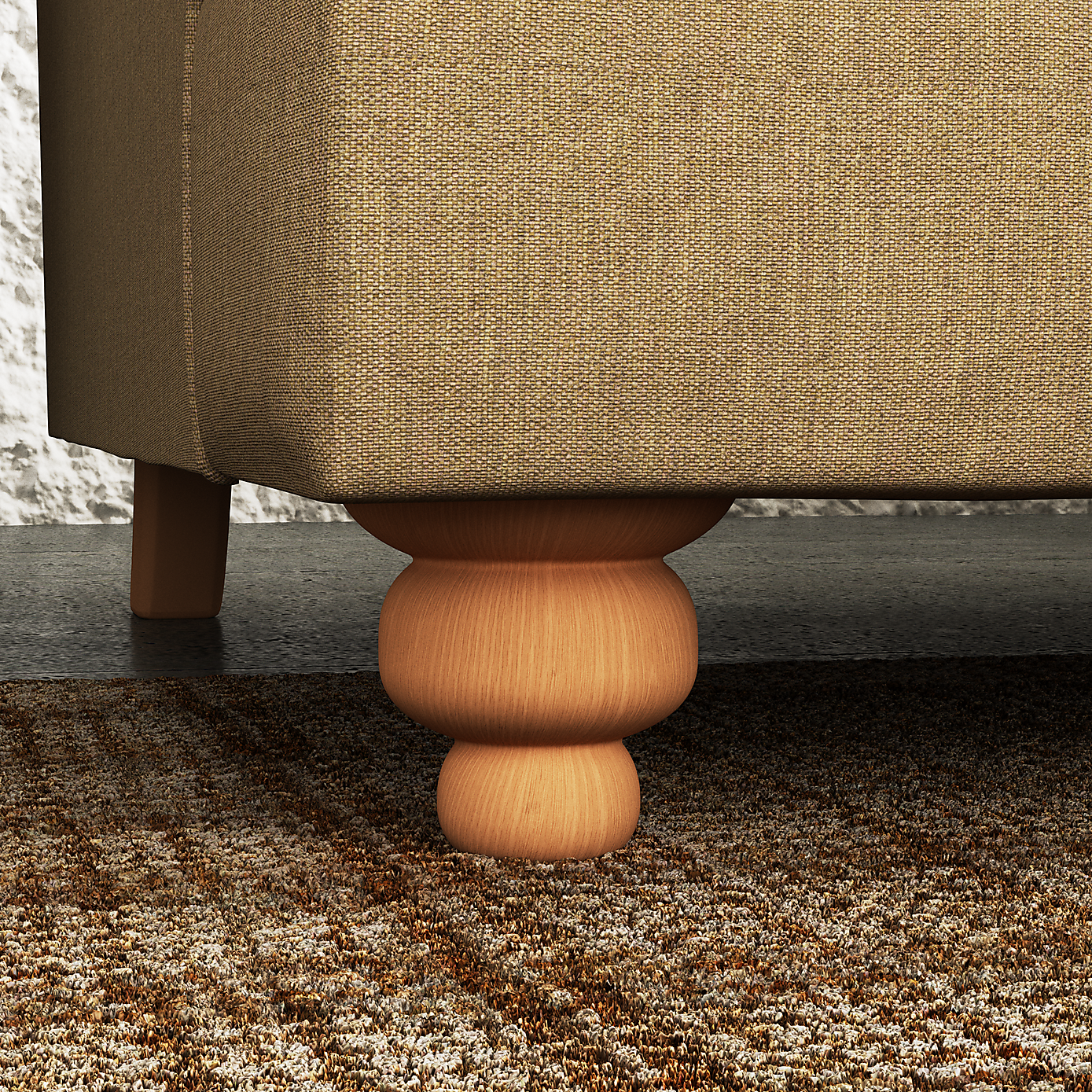 Martha Slub Faux Linen 4 Seater Sofa