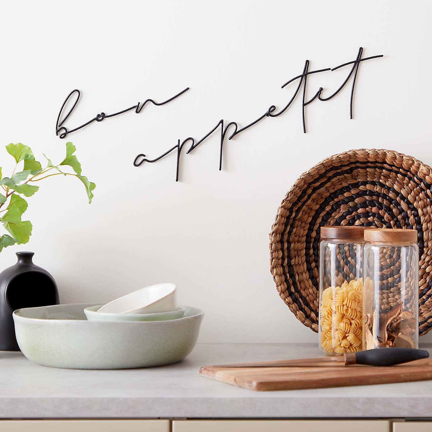 Bon Appetit Metal Wire Words 75cm