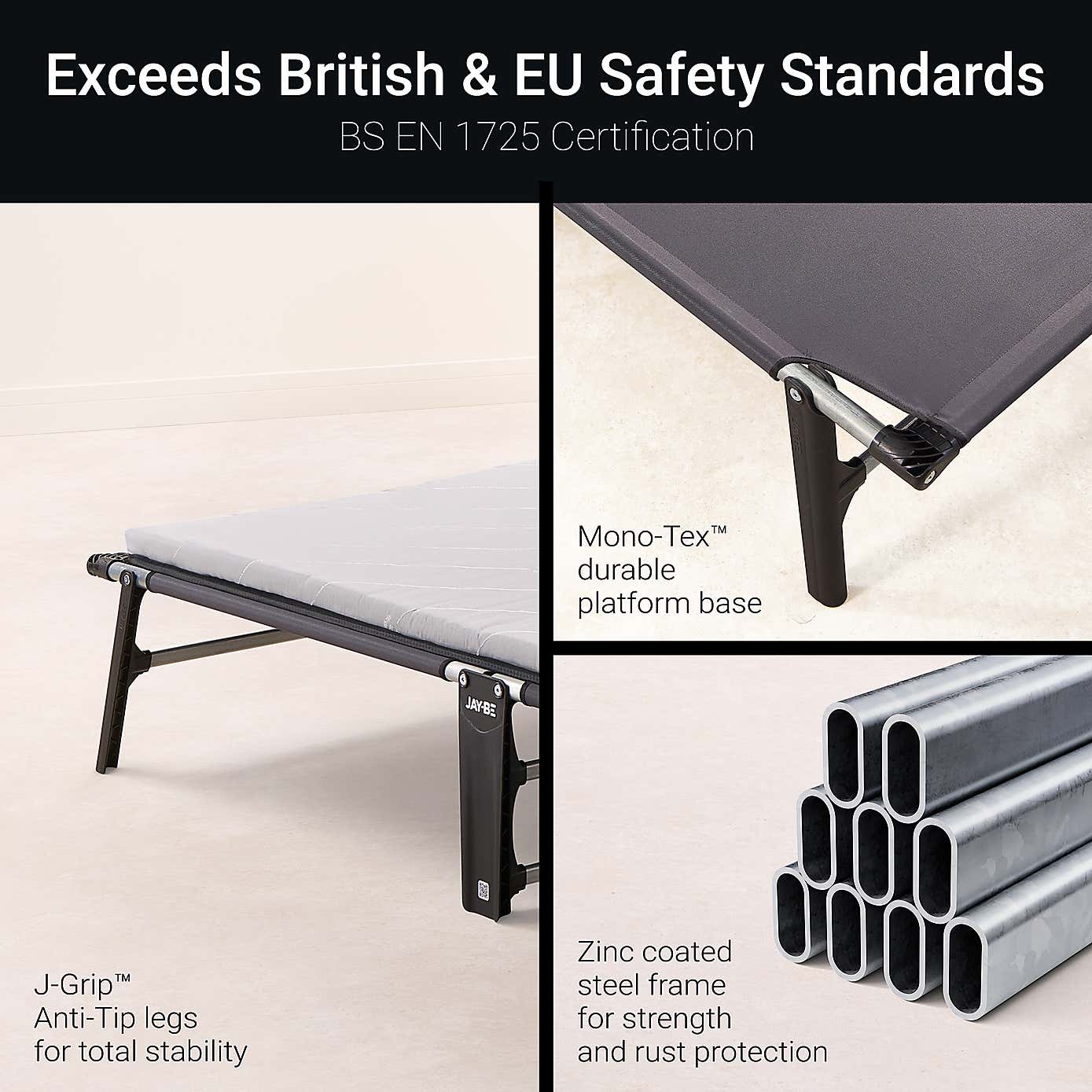 Jay-Be Compact Folding Bed with e-Fibre Mattress