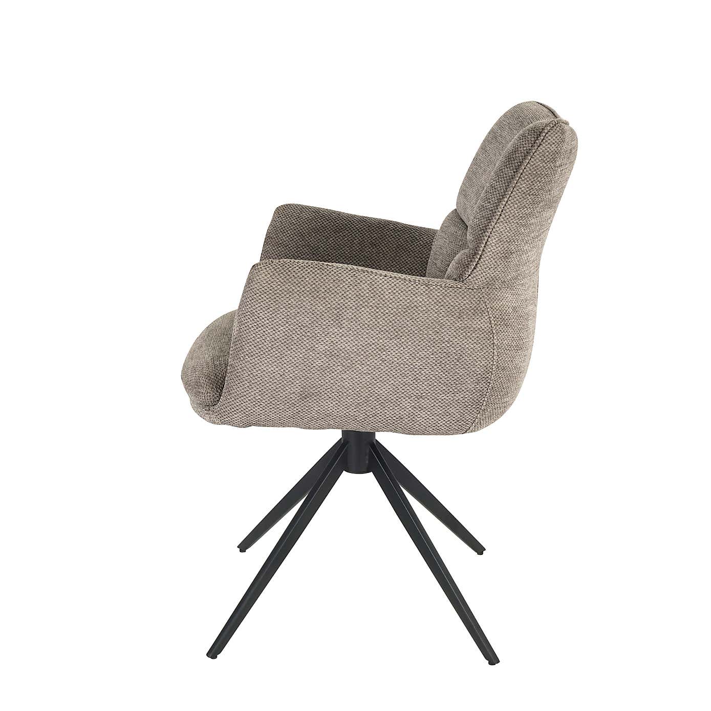 Indus Valley Camden Swivel Dining Chair, Chenille