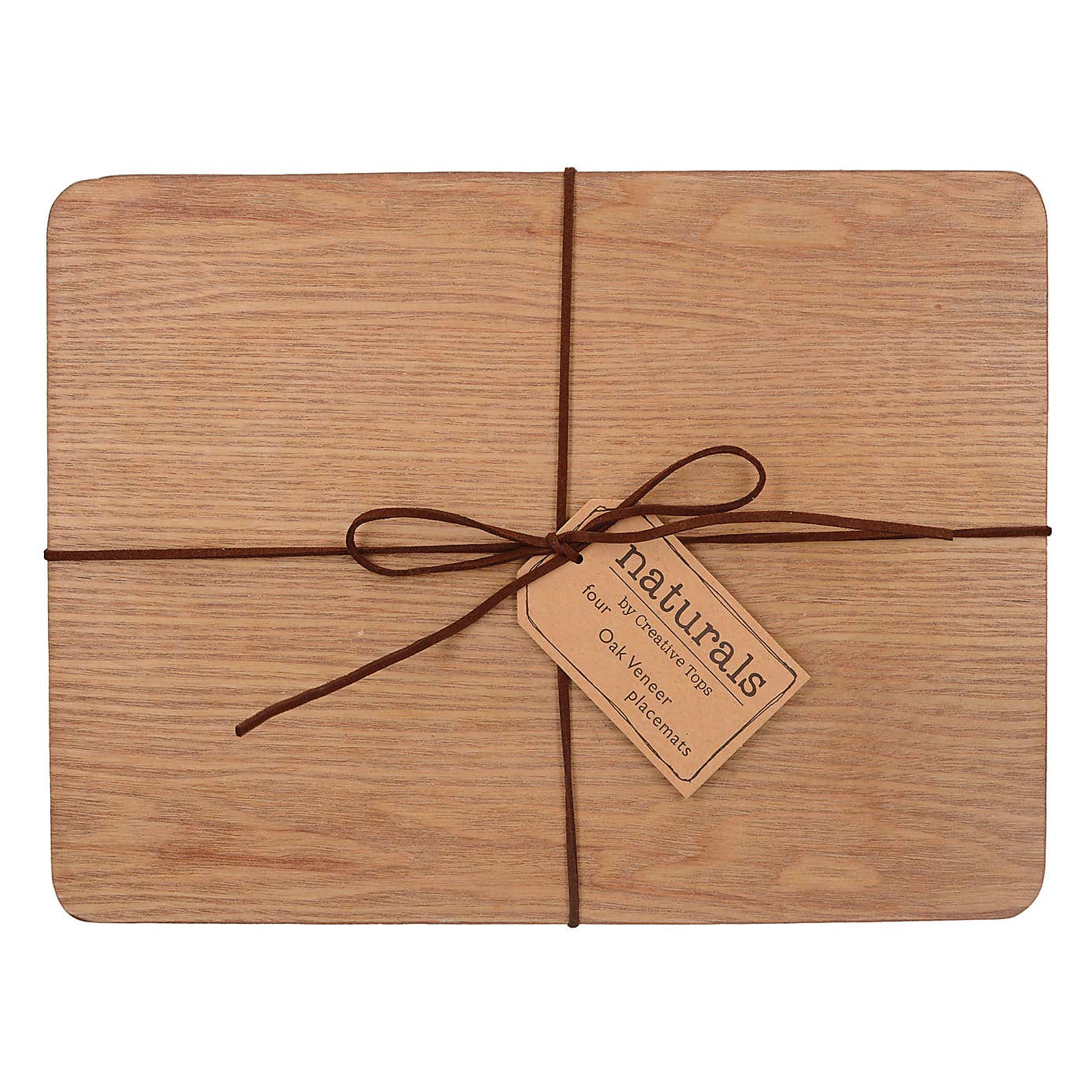 Creative Tops Set of 4 Brown Oak Veneer Placemats