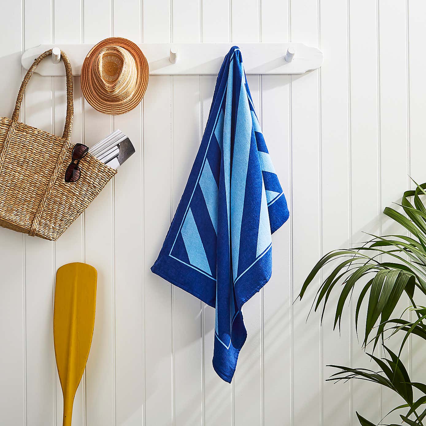 Diagonal Stripe Beach Towel