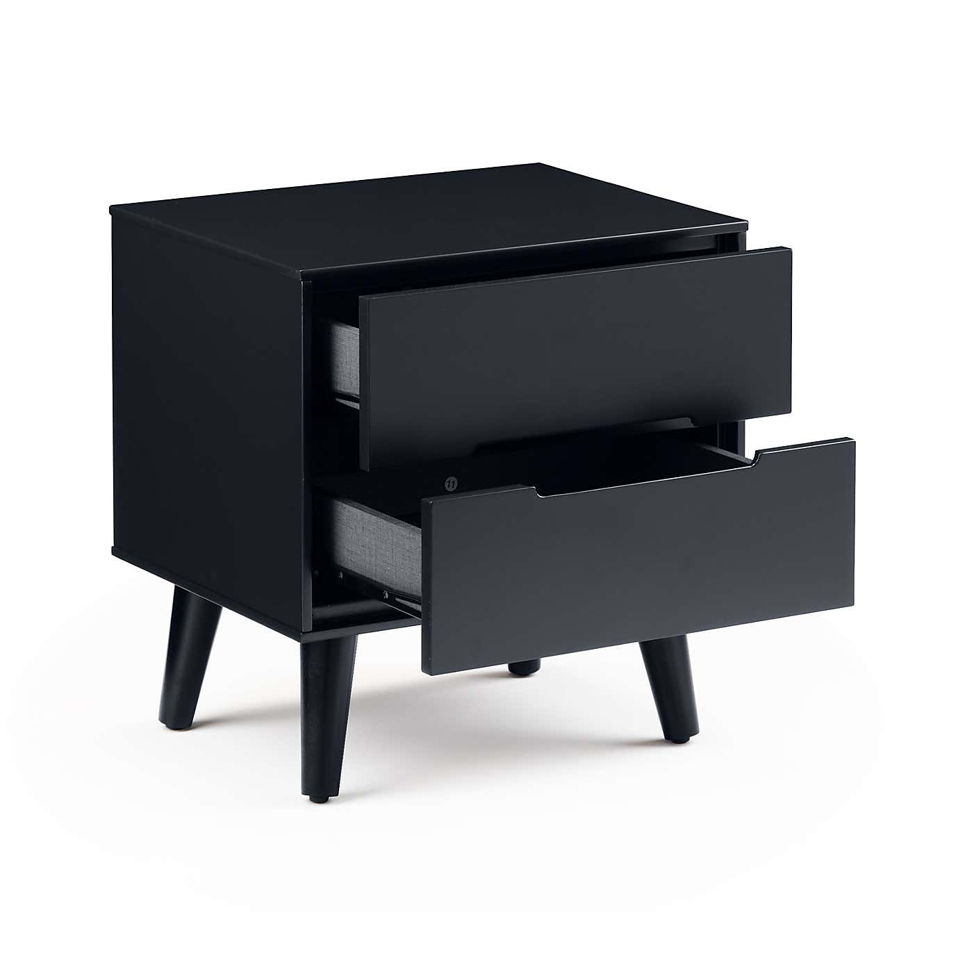 Cecil 2 Drawer Bedside, Anthracite