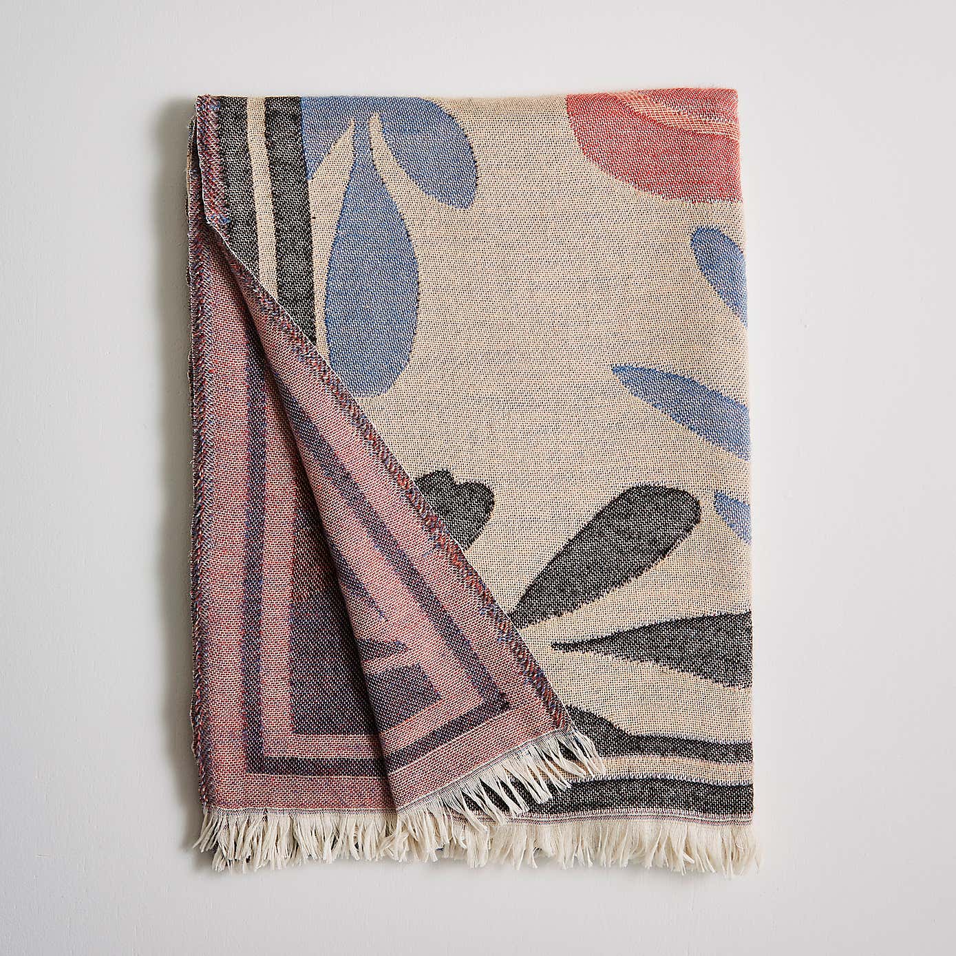 Stylised Floral Jacquard Woven Throw 155x170