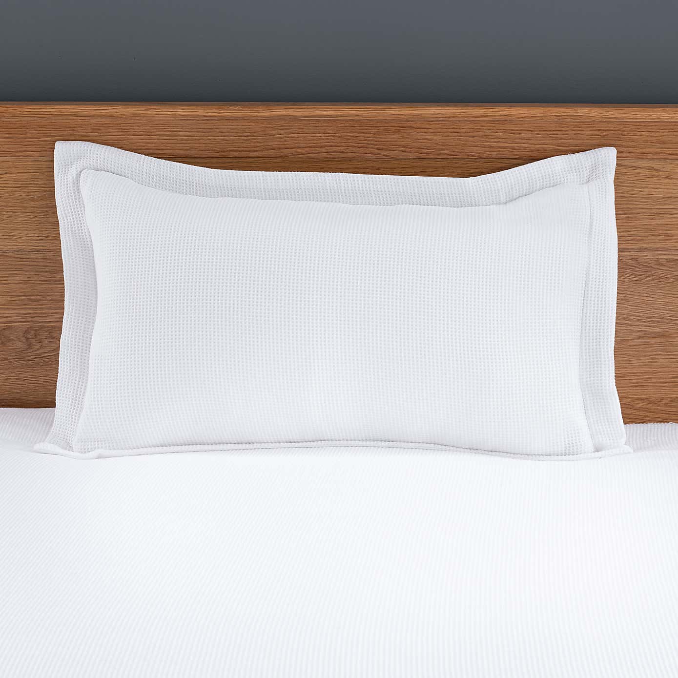 Alston Waffle Navy Oxford Pillowcase
