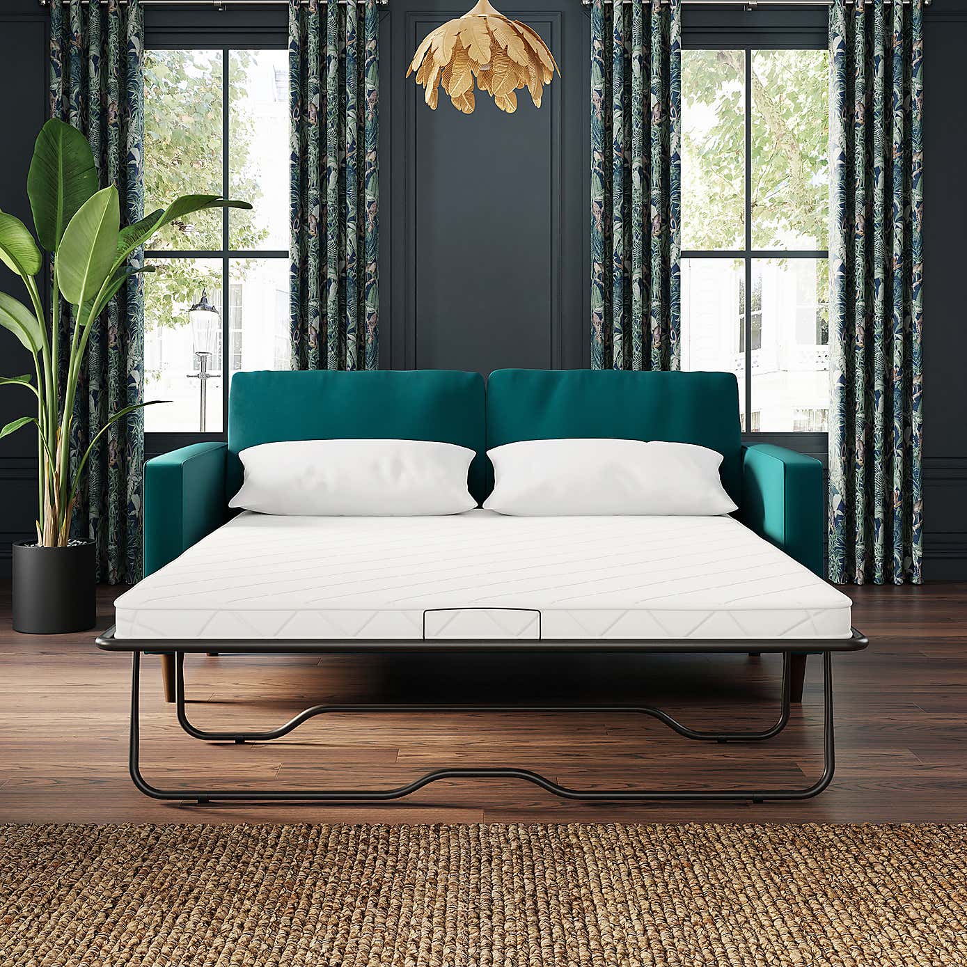 Zoe Velvet 3 Seater Double Sofa Bed