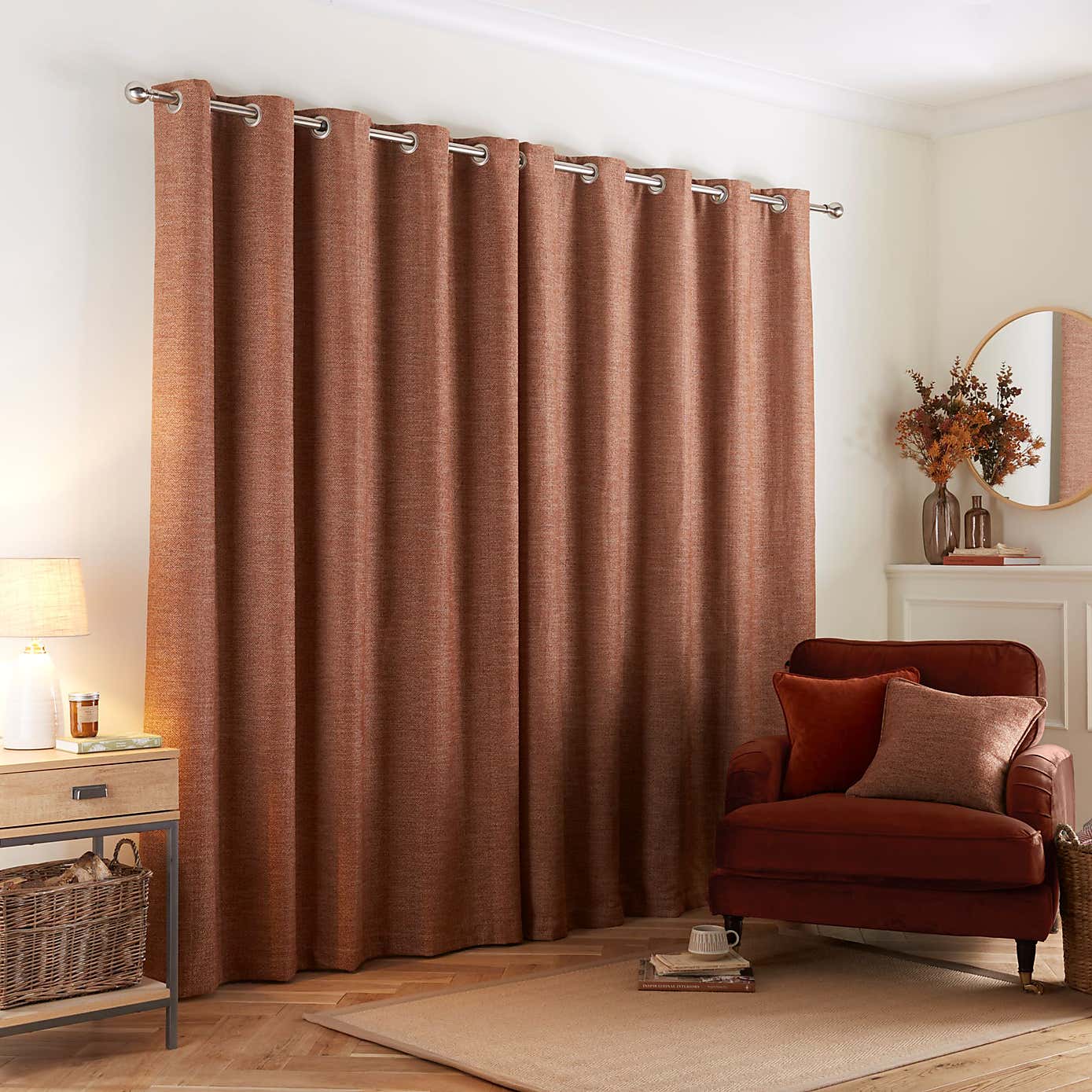 Churchgate Swithland Herringbone Eyelet Curtains