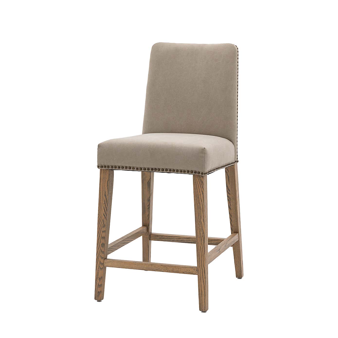 Rhewl Set of 2 Bar Stools, Linen