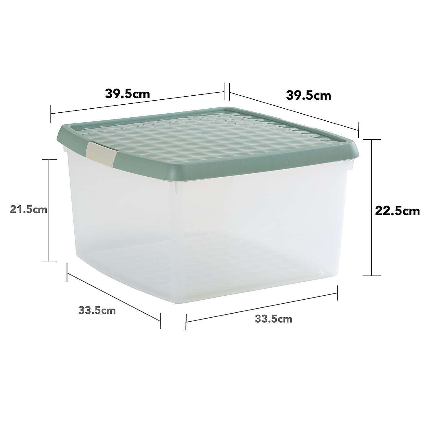 Wham Clip Pack of 4 Square Storage Boxes With Lids