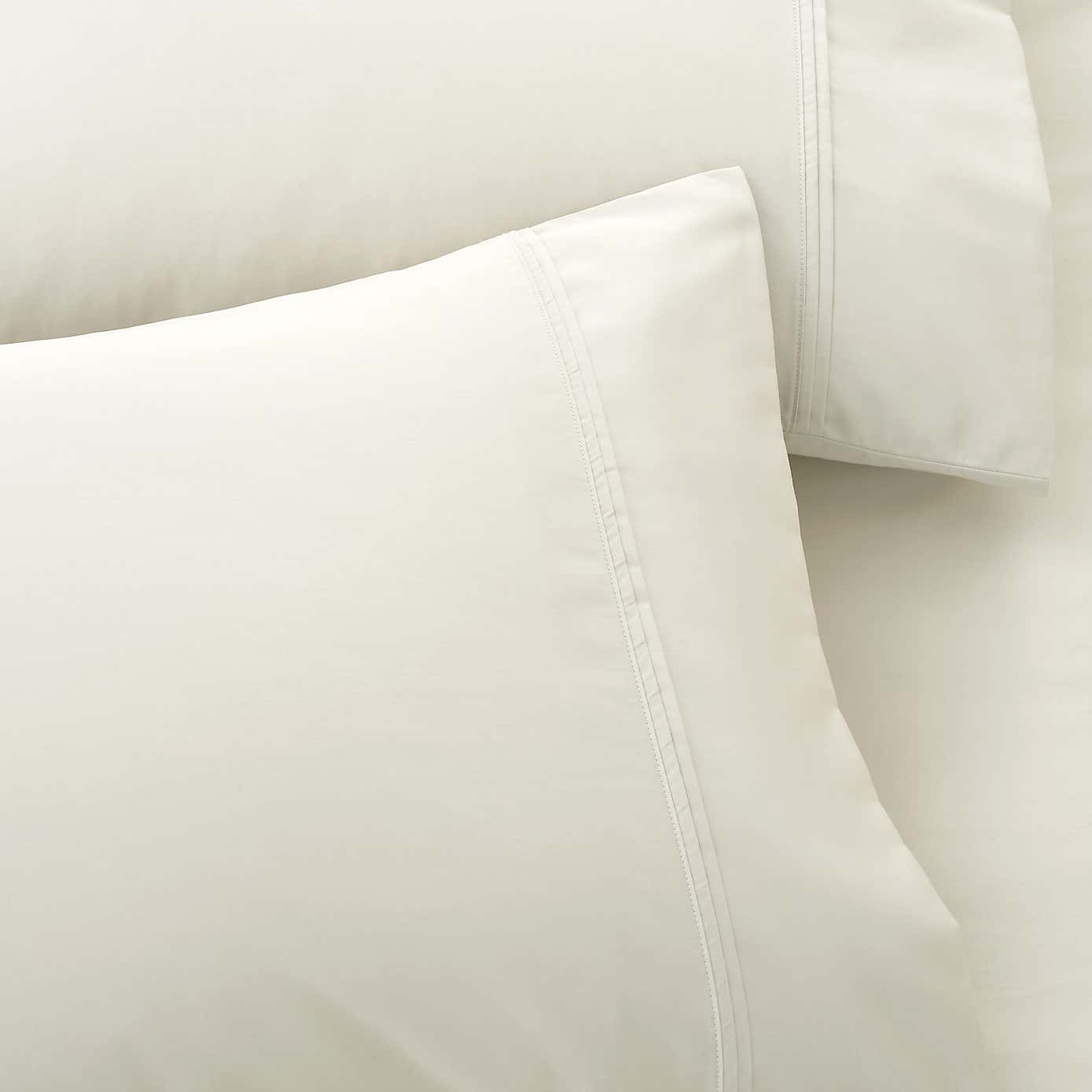 Dorma 500 Thread Count 100% Cotton Satin Plain Cuffed Pillowcase