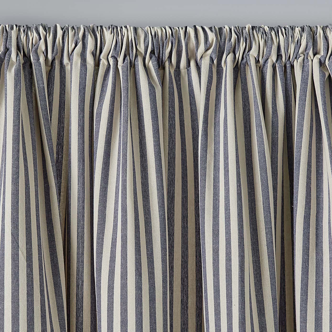 Linford Stripe Unlined Slot Top Curtains