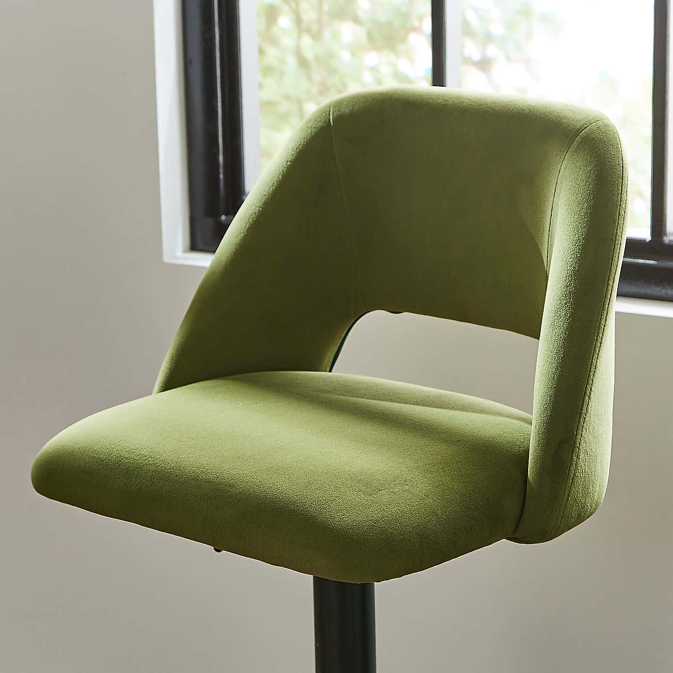 Jonas Adjustable Height Bar Stool, Velvet