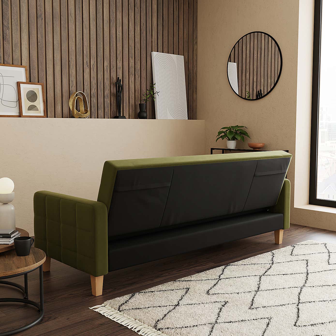 Harlow Velvet Storage Double Sofa Bed