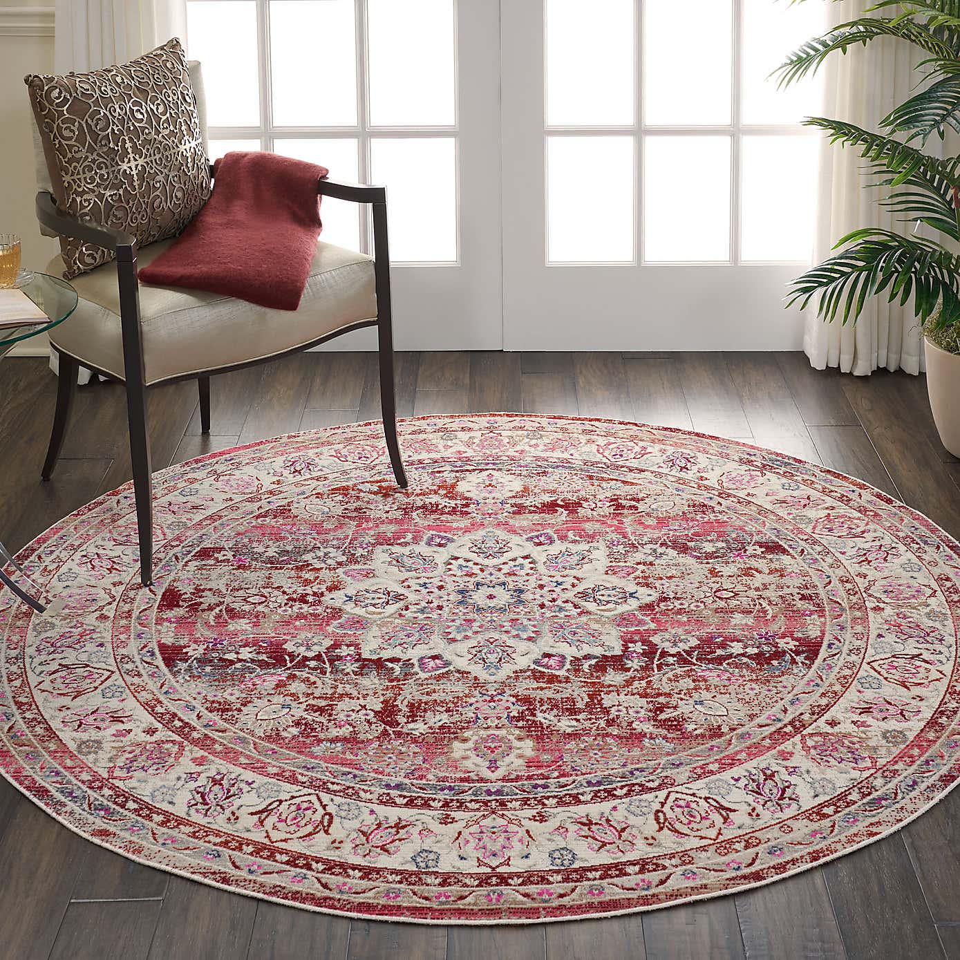 Vintage Kashan 1 Round Rug