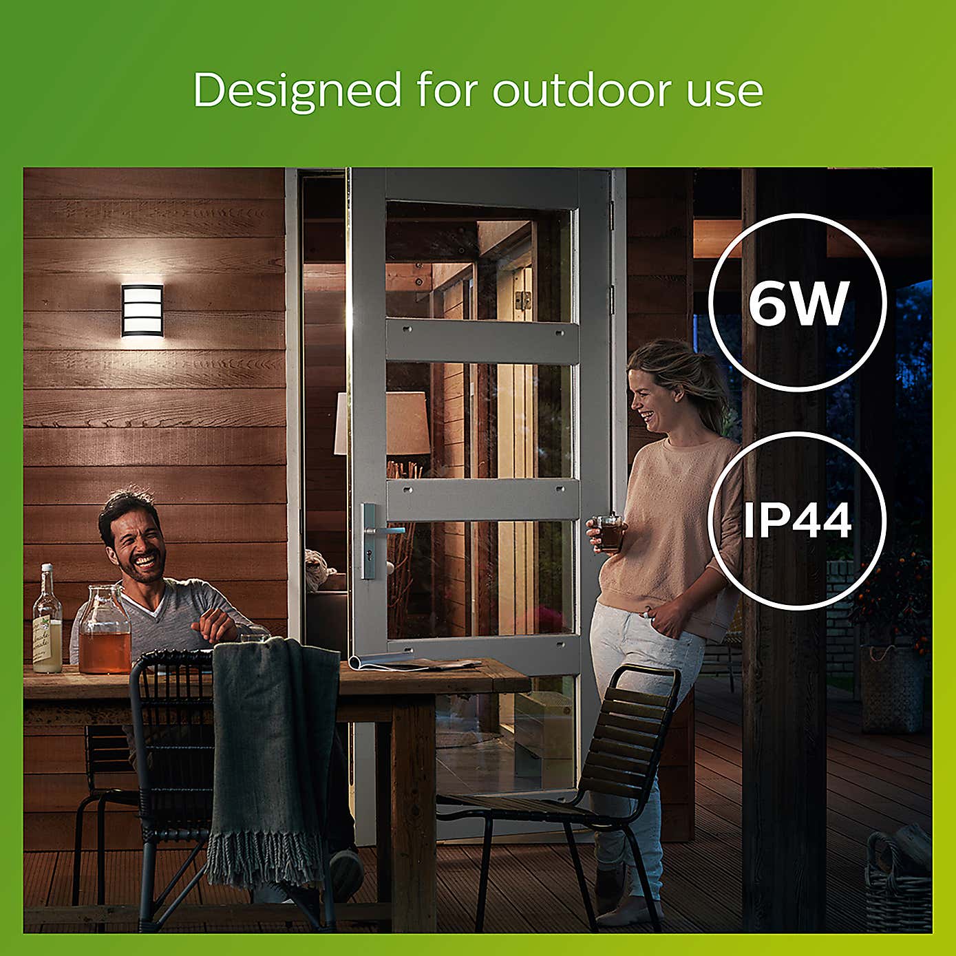Philips Python Integrated LED Outdoor Wall Light, Cool White