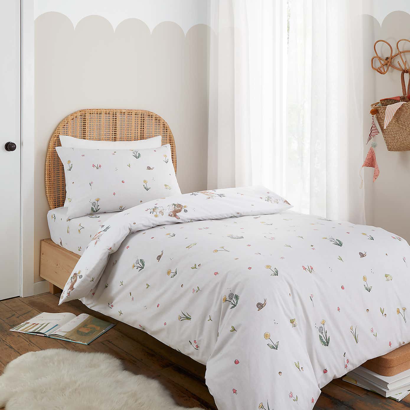 Bianca Bunny Rabbit Friends Cotton Duvet Cover & Pillowcase Set