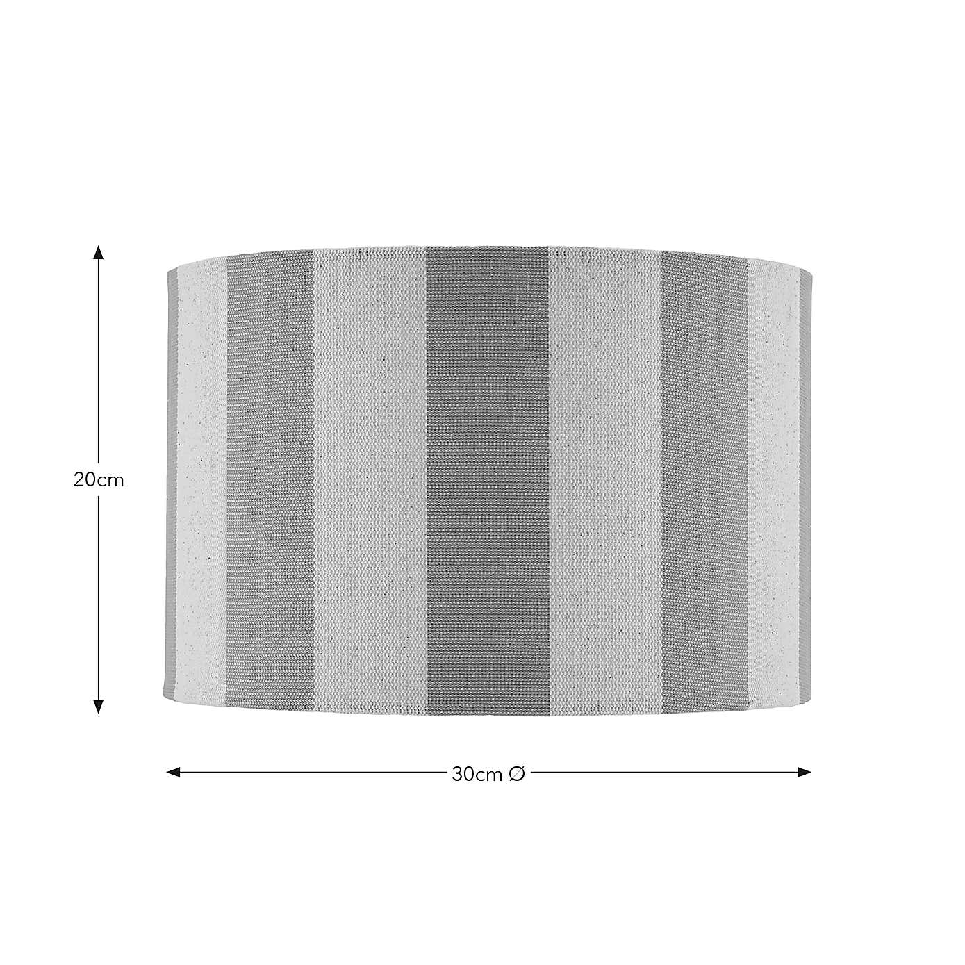 Beatrice Stripe Drum Lamp Shade