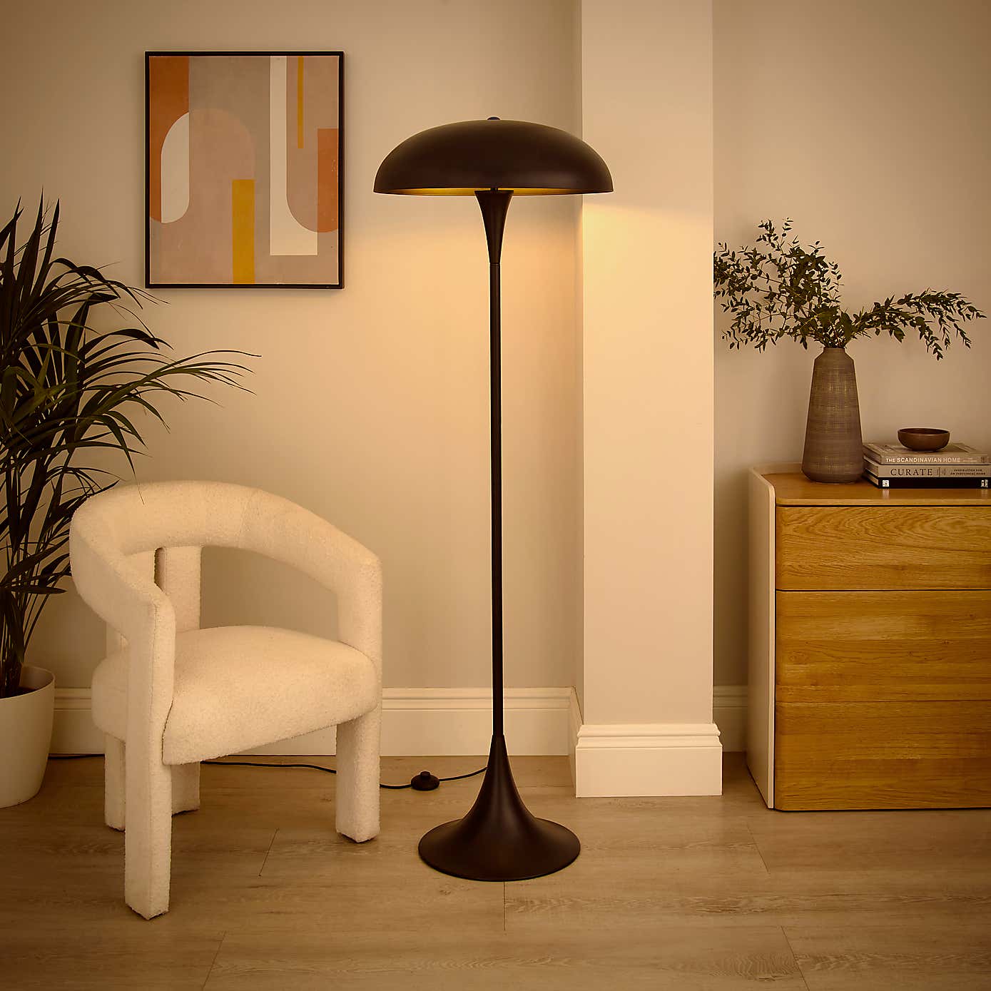 Elements Lennon Industrial 2 Light Floor Lamp