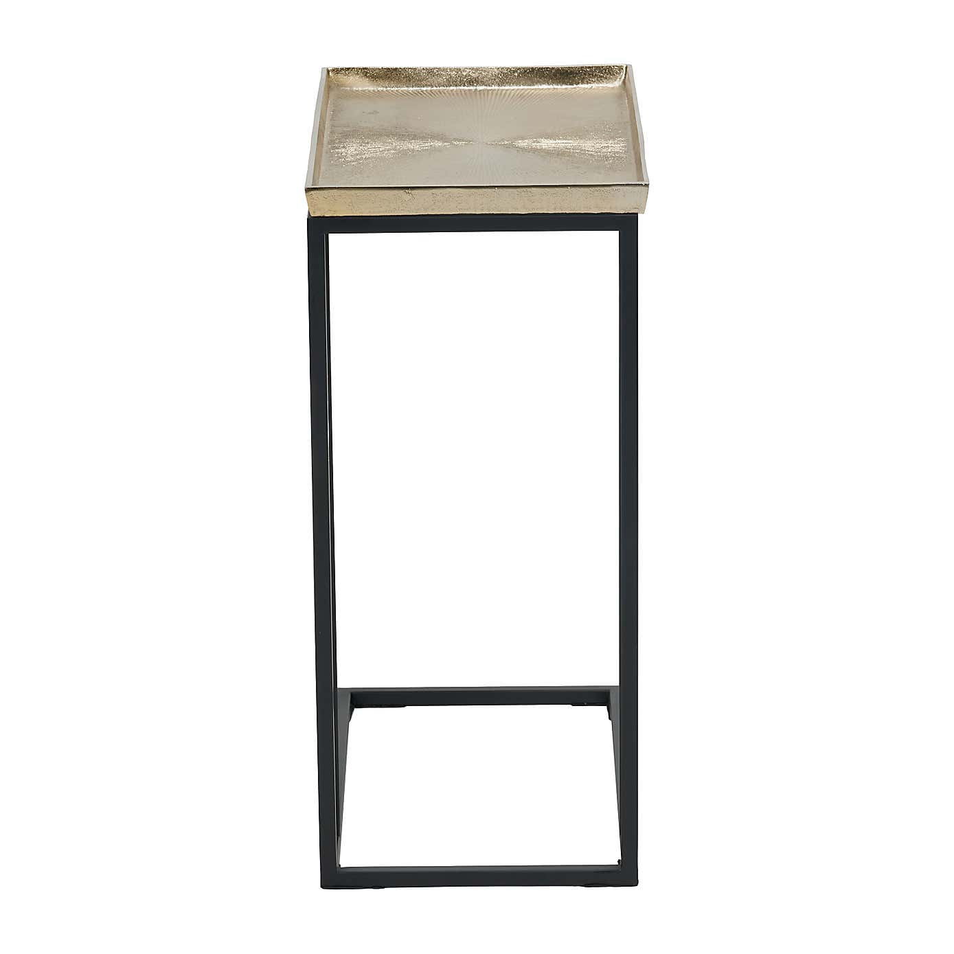 Franklin Supper Side Table, Gold Cast