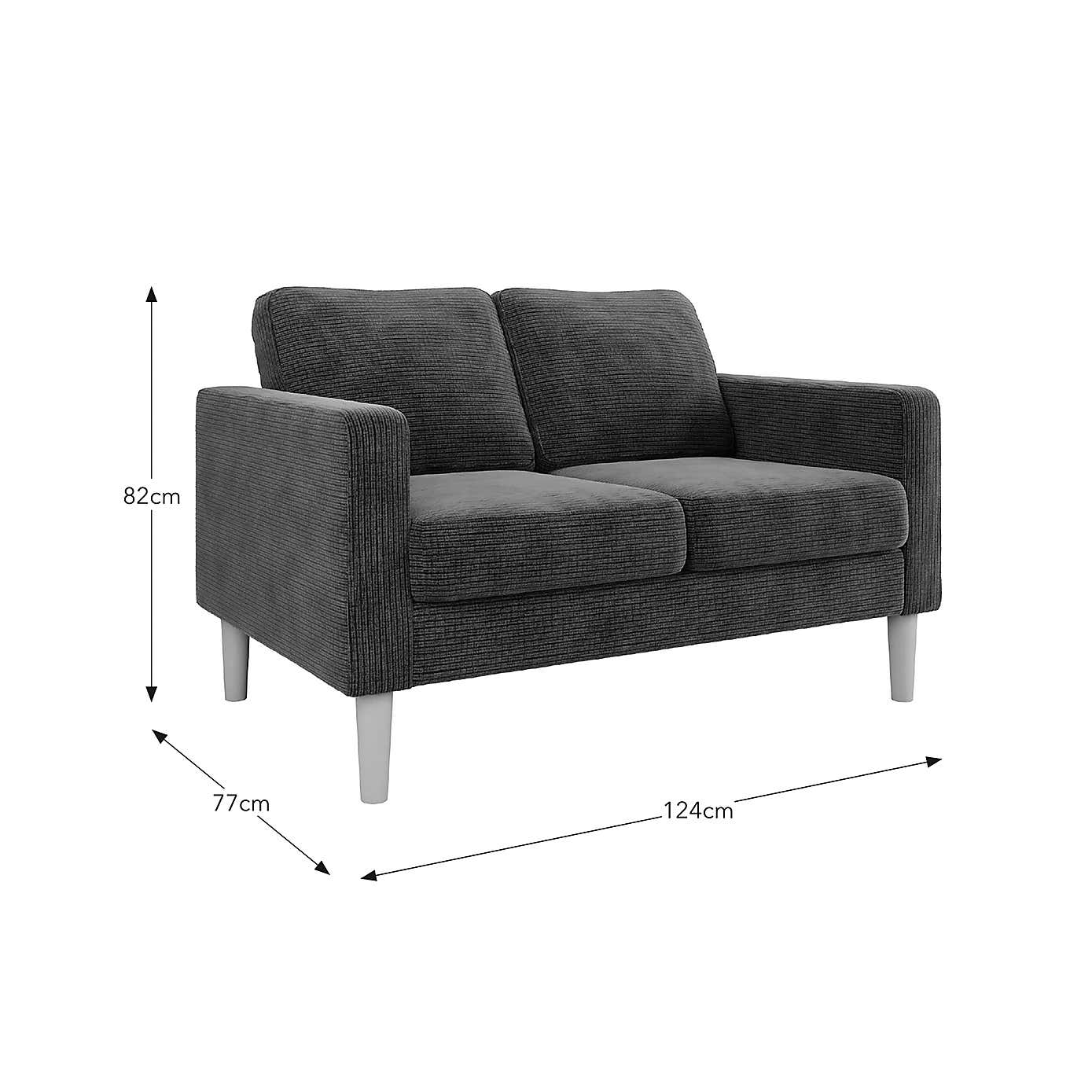 Jacob Cord Compact 2 Seater Sofa