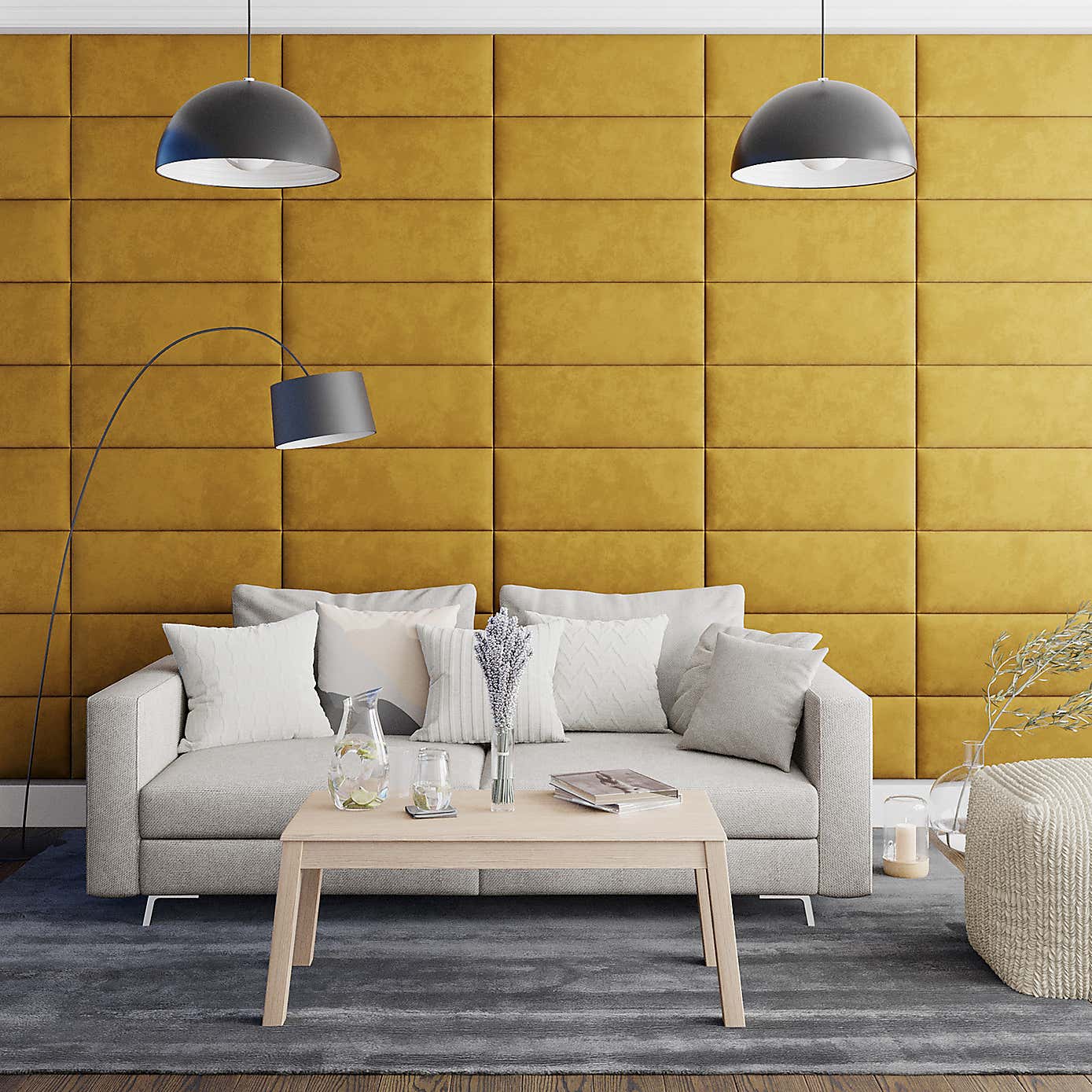 Aspire EasyMount Plush Velvet Upholstered Wall Panels