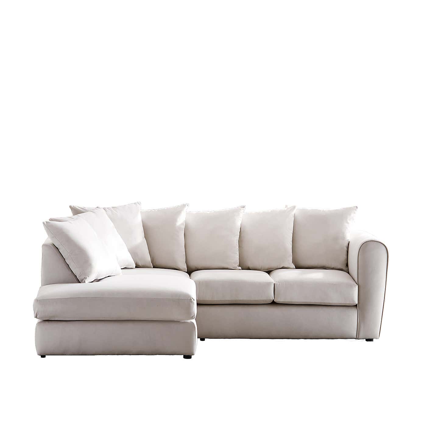 Blake Opulent Velvet Curved Quilted Arm Corner Sofa