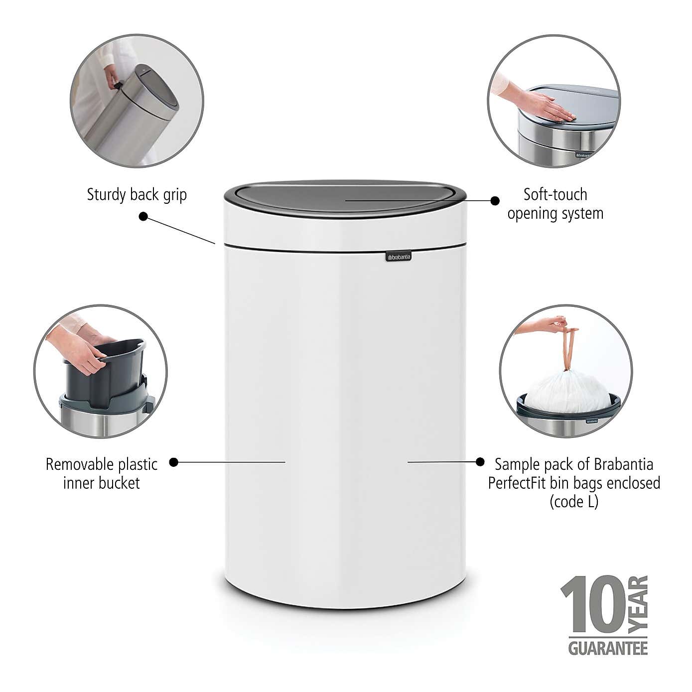 Brabantia 40L Touch New Bin